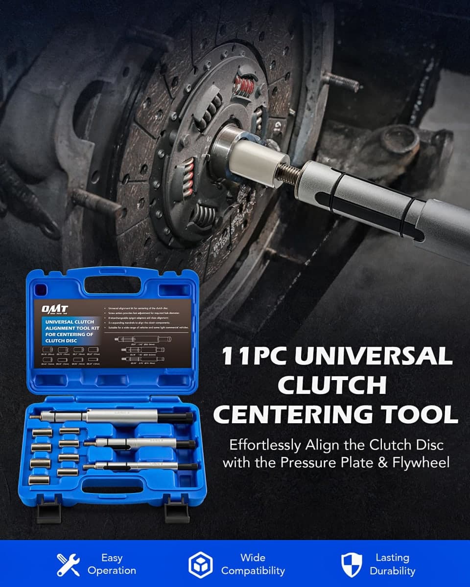 Orion Motor Tech Clutch Alignment Tool Kit, 11pc Universal Clutch Centering Tool Set for Clutch Disc Alignment, Heavy Duty Metric Clutch Plate Alignment Tools with 3 Spindles for Car Light Truck SUV thumbnail 2