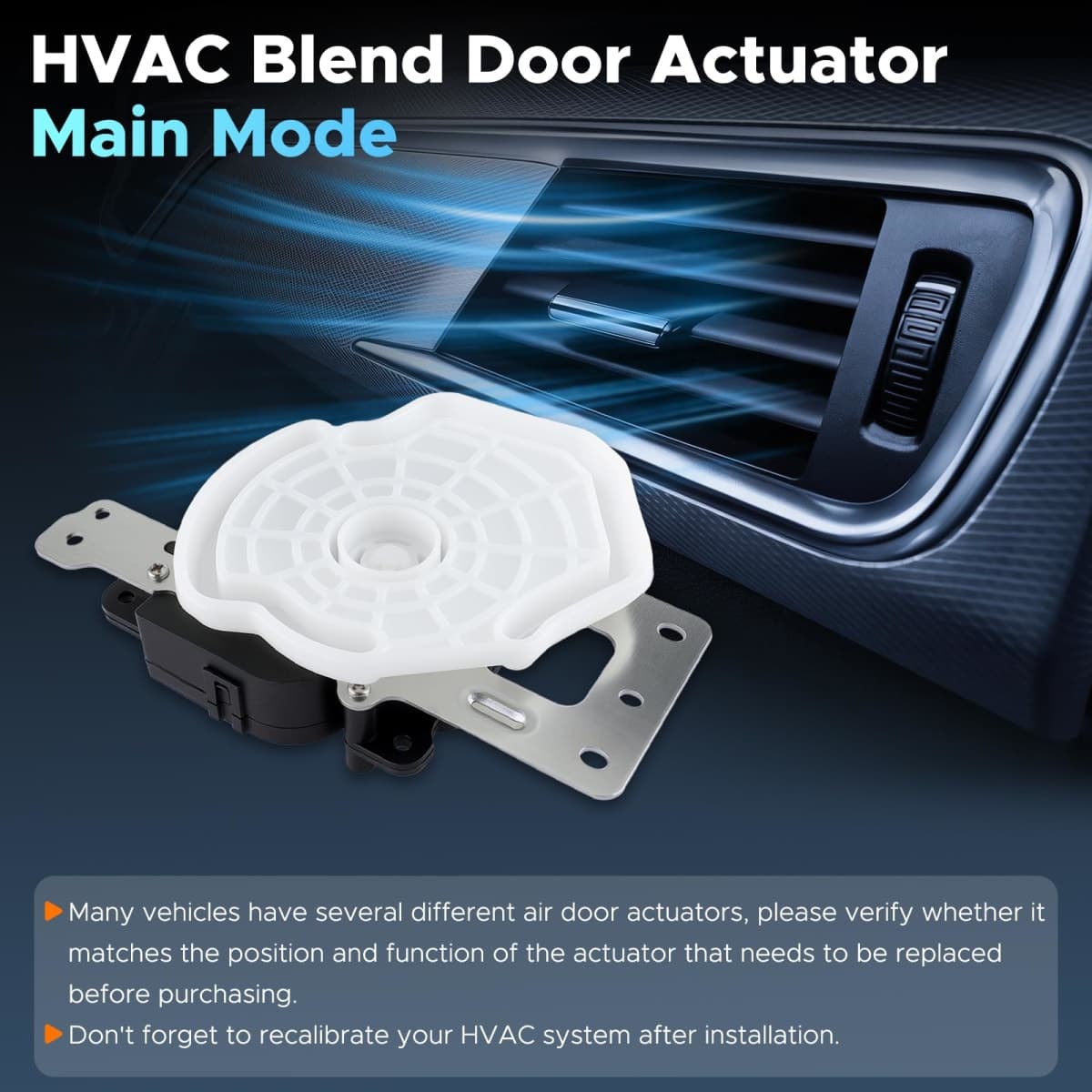 HVAC Heater Blend Door Actuator Compatible with Honda CRV 2007 2008 2009 2010 2011, Civic 2006-11 Main Mode, Replaces 79140-SWA-A01 604-373 79140-SNA-A01 604-879 thumbnail 3