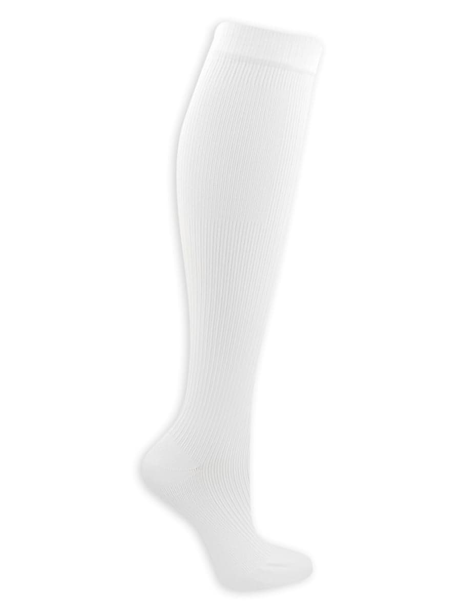 Dr. Scholl's Women's Travel Compression Knee High Socks - 3 Pair Packs - Energizing Comfort and Fatigue Relief, White, 4-10 thumbnail 2