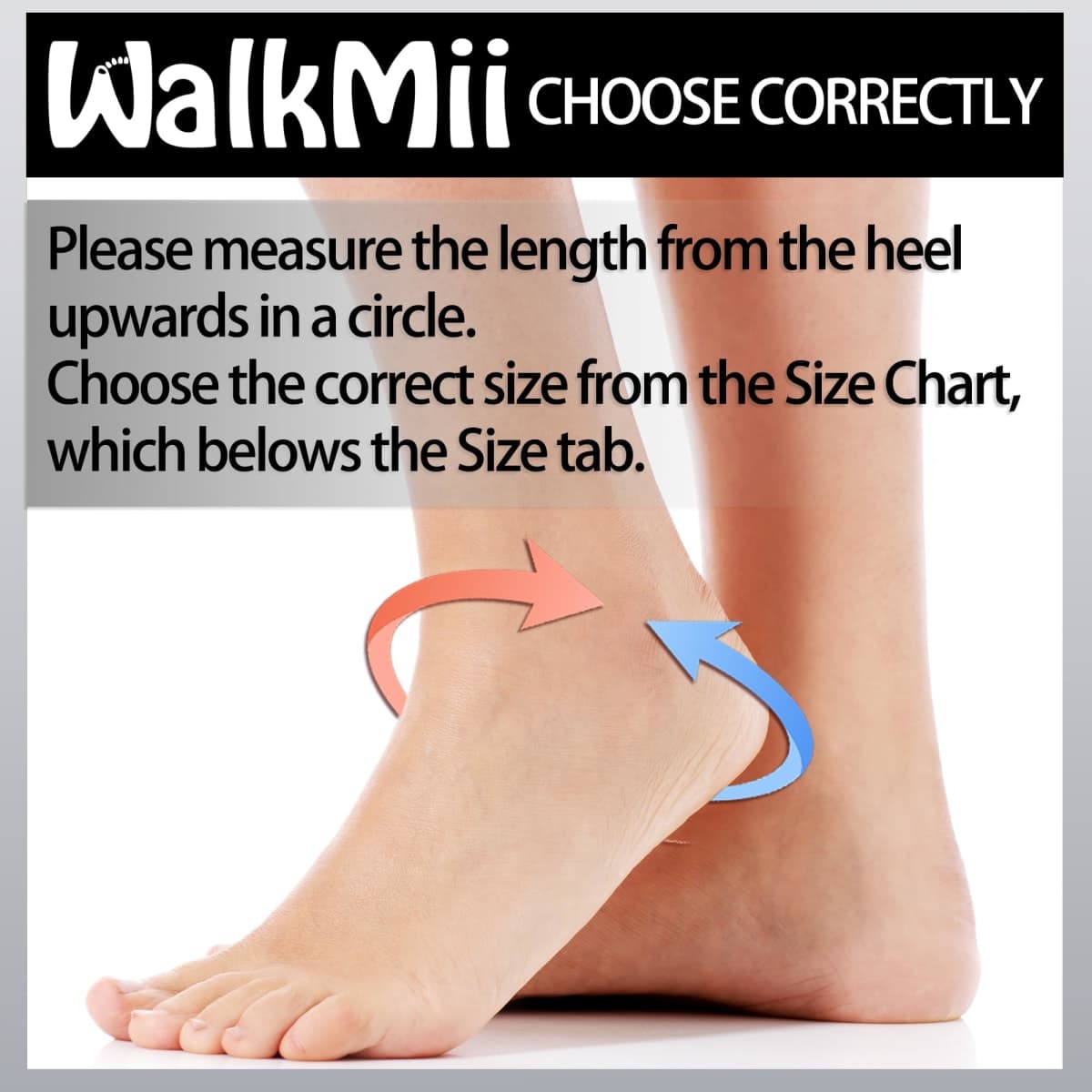 WalkMii Ankle Compression Sleeves (1 Pair)-Ankle Brace for Achilles Tendonitis, Sprain, Pain Relief, Plantar Fasciitis Ankle Support Socks with Adjustable Strap for Women & Men-M thumbnail 5