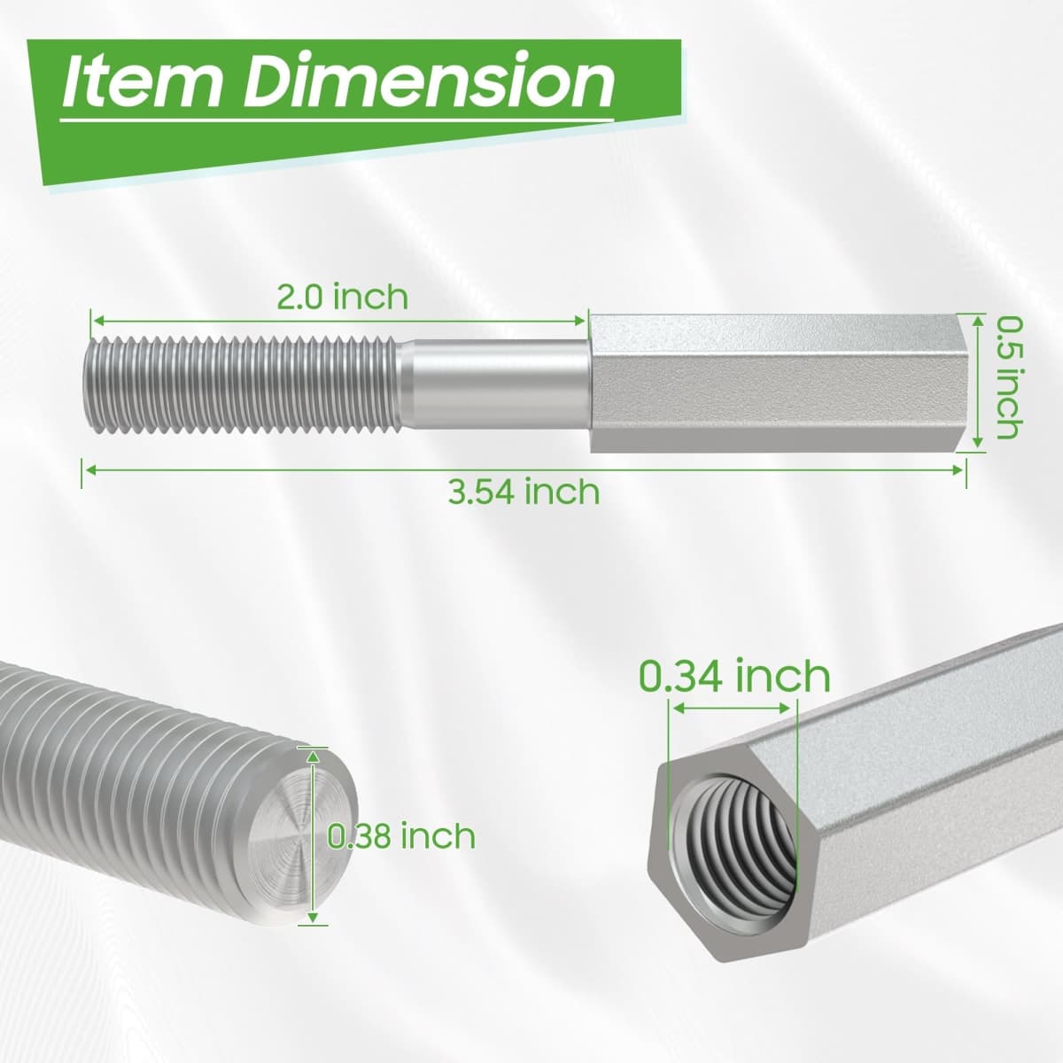 10L0L Golf Cart Shock Absorber Extension Rod For EZGO Club Car With Lifts Kit or Other Modifications to Raise the Body,Compatible With Front Rear Shock Absorbers 70928-G01, 76418-G01, 70630-G01 thumbnail 5