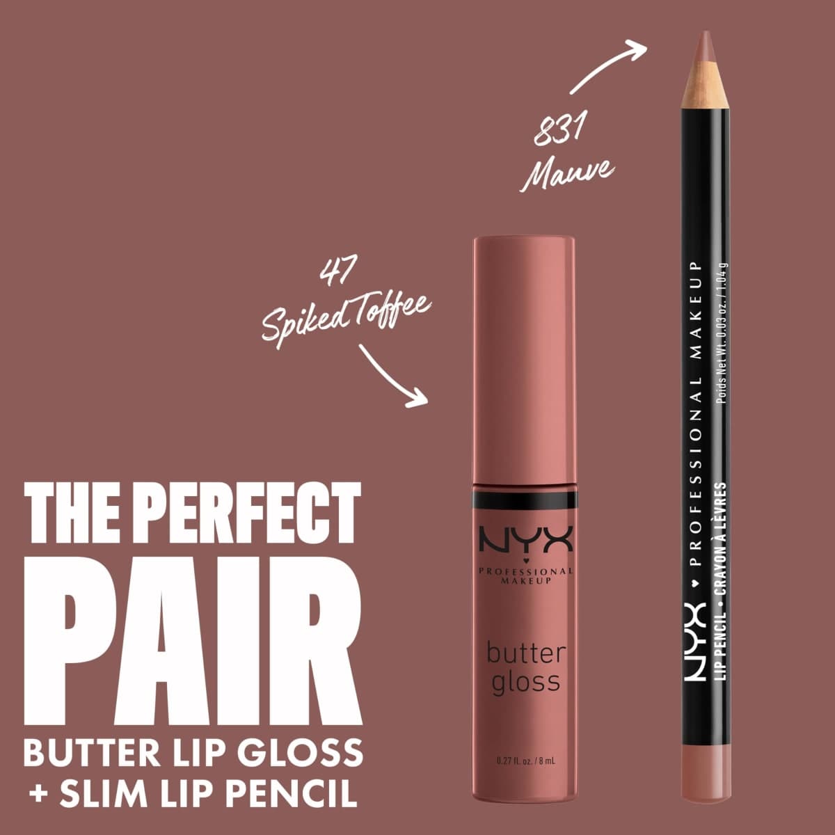 NYX PROFESSIONAL MAKEUP Butter Gloss Brown Sugar, Non-Sticky Lip Gloss - Spiked Toffee (Brown Mauve) thumbnail 4
