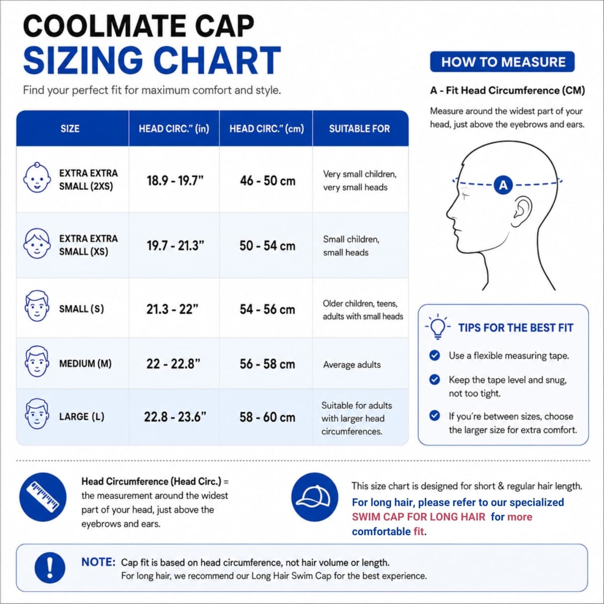 COOLMATE Fabric Swim Cap for Adult Women Men Kid 3 4 6 8 14 16, Silicone Water-Resistant Layer, Cloth Swim Cap Gifts for Swimmers, Lightweight and Comfortable for Pool, Lap Swimming (Light Pink, M) thumbnail 2
