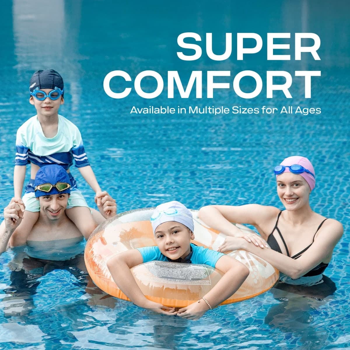 COOLMATE Fabric Swim Cap for Adult Women Men Kid 3 4 6 8 14 16, Silicone Water-Resistant Layer, Cloth Swim Cap Gifts for Swimmers, Lightweight and Comfortable for Pool, Lap Swimming (Light Pink, M) thumbnail 5