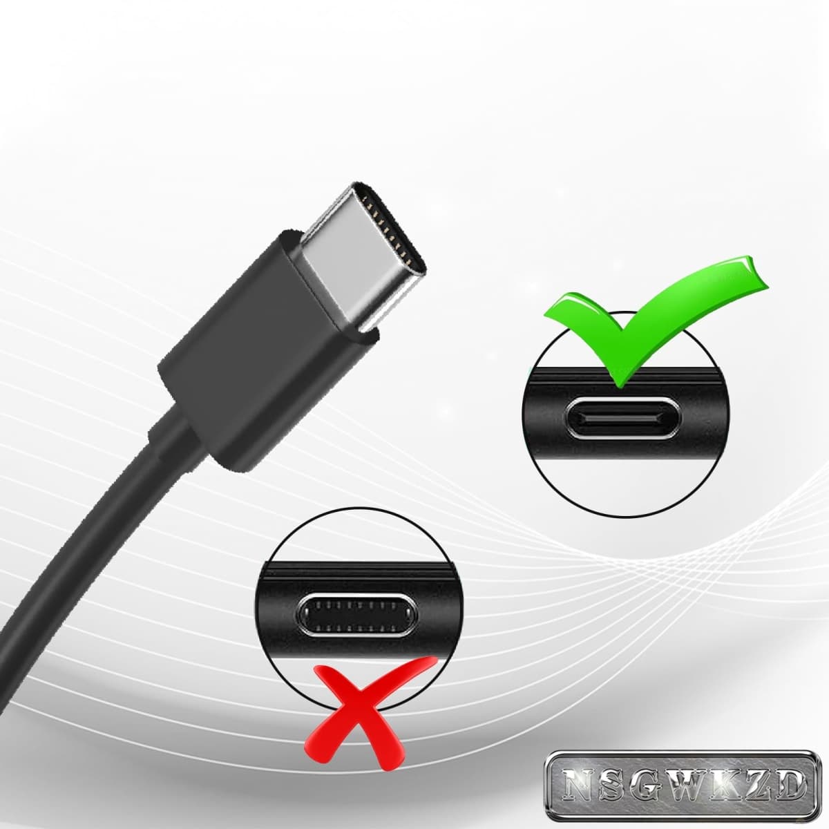 NSGWKZD USB C to Mini B Data Transfer Cable Cord, Compatible for Canon EOS Rebel T5i T6 T6i T7, Select Powershot, Vixia, fit for Nikon DSLR D610 D90 Camera thumbnail 3