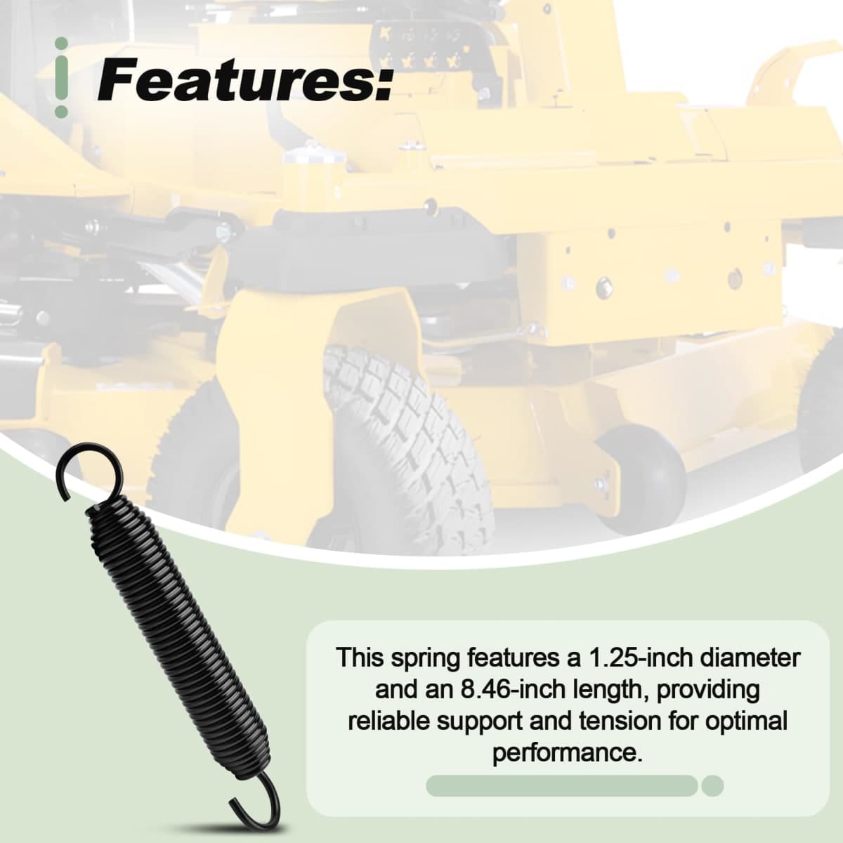 Quctaki Deck Tension Spring Compatible with Cub Cadet ZTX4 ZTX5 ZTXS4 ZTXS5 54" 60" PRO X Stand-On Mower Replace 732-05360A 732-05360B 732-05360 thumbnail 4