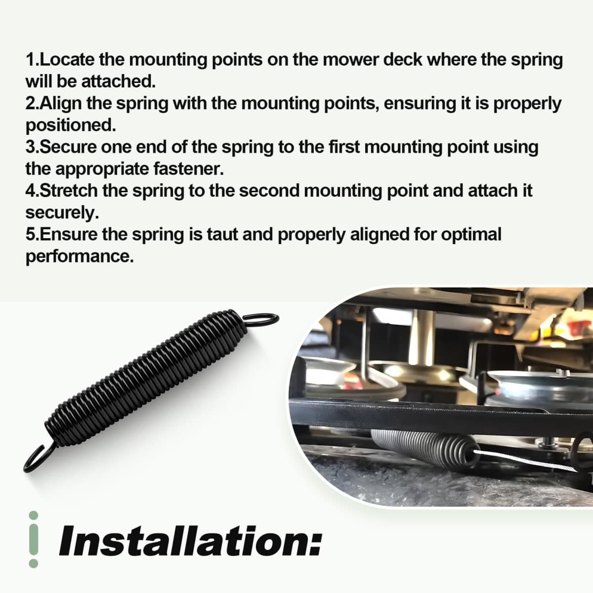 Quctaki Deck Tension Spring Compatible with Cub Cadet ZTX4 ZTX5 ZTXS4 ZTXS5 54" 60" PRO X Stand-On Mower Replace 732-05360A 732-05360B 732-05360 thumbnail 5