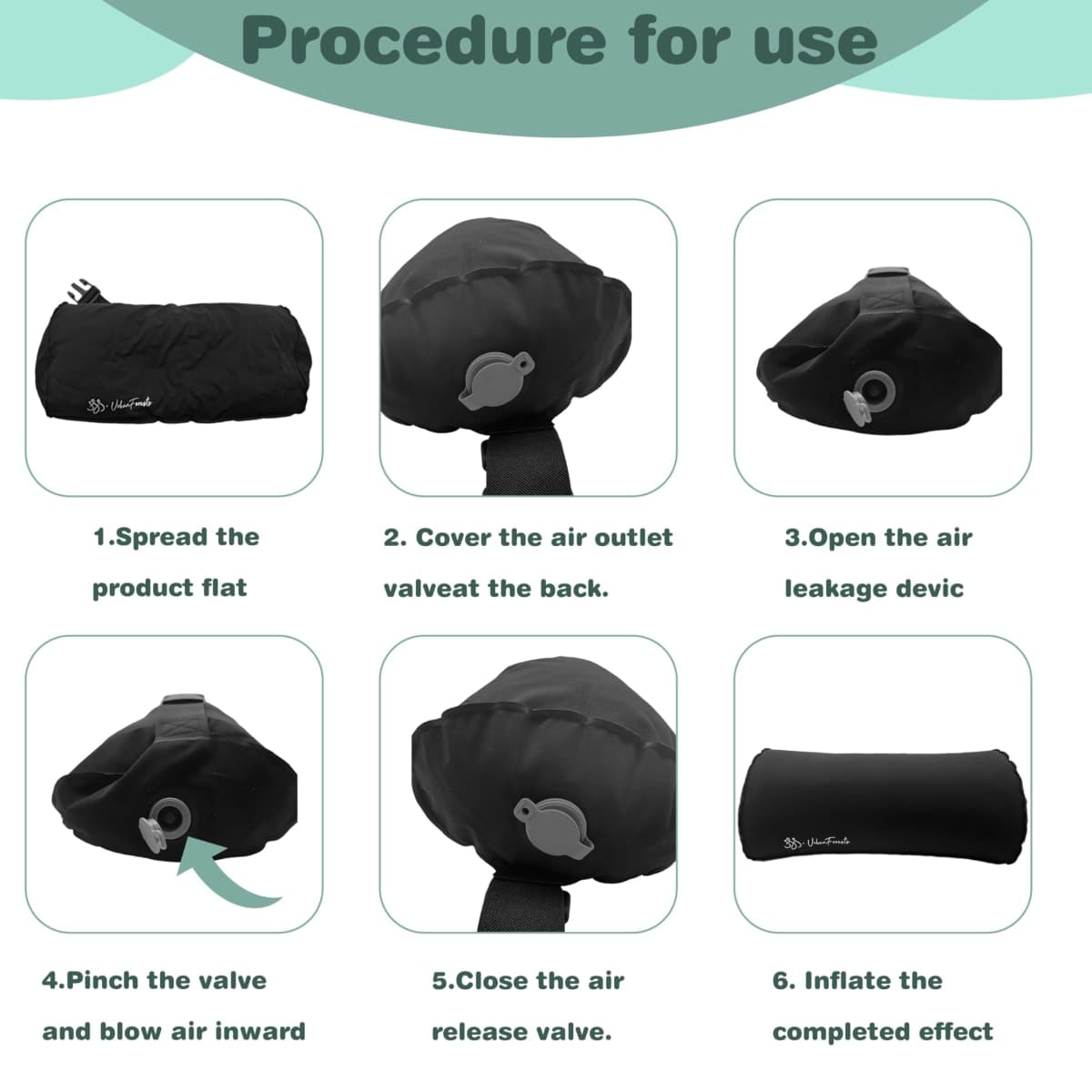SSS·UrbanForests Inflatable Neck and Lumbar Support Pillow with Adjustable Straps for Travel and Office Use thumbnail 4