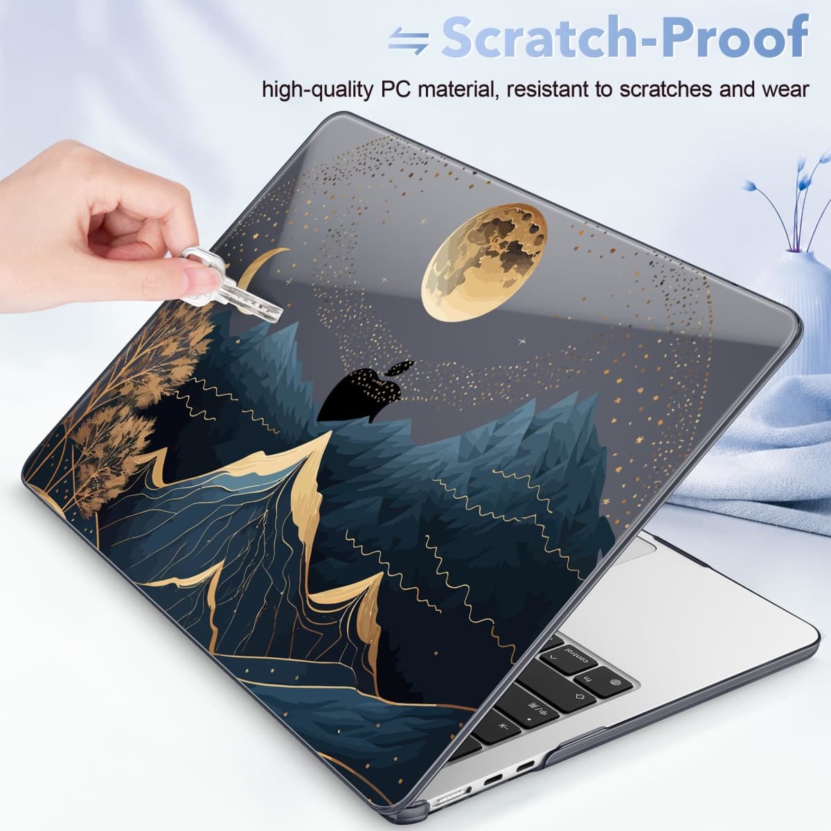May Chen for M5 MacBook Air 13.6 Inch Case 2026 2025 2024-2022 Release M5 A3449 M4 A3240 M3 A3113 M2 A2681, Plastic Hard Shell Case for MacBook Air 13.6" with Retina Display, Starry Mountain thumbnail 4