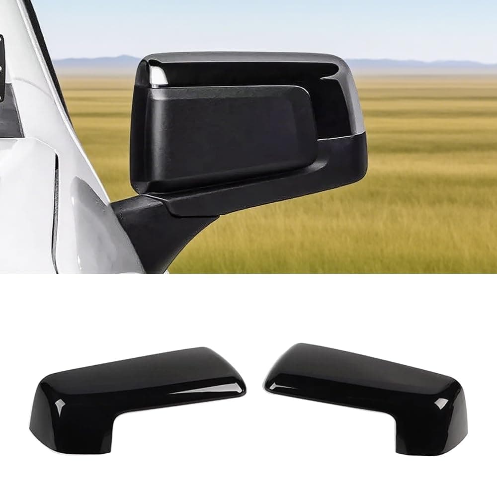 XPHAZZ Side Mirror Cover Compatible with 2019-2025 Chevy Silverado 1500/GMC Sierra 1500 2PCS-Set (Black, 19-25 Silverado/Sierra) — image 1