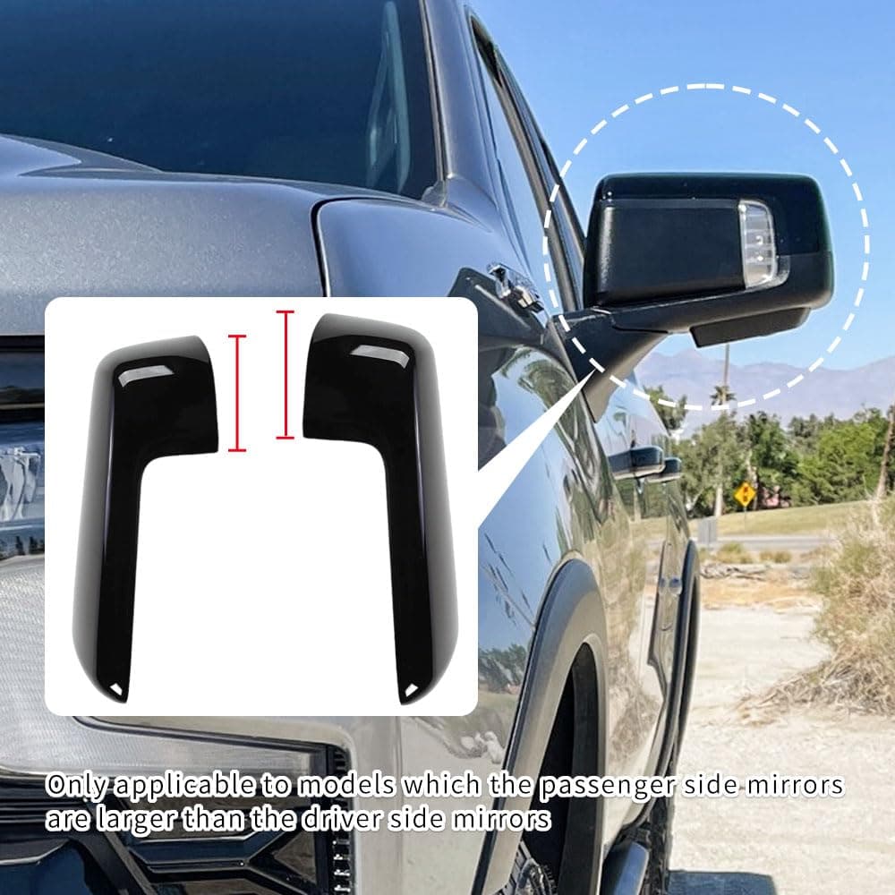 XPHAZZ Side Mirror Cover Compatible with 2019-2025 Chevy Silverado 1500/GMC Sierra 1500 2PCS-Set (Black, 19-25 Silverado/Sierra) thumbnail 4