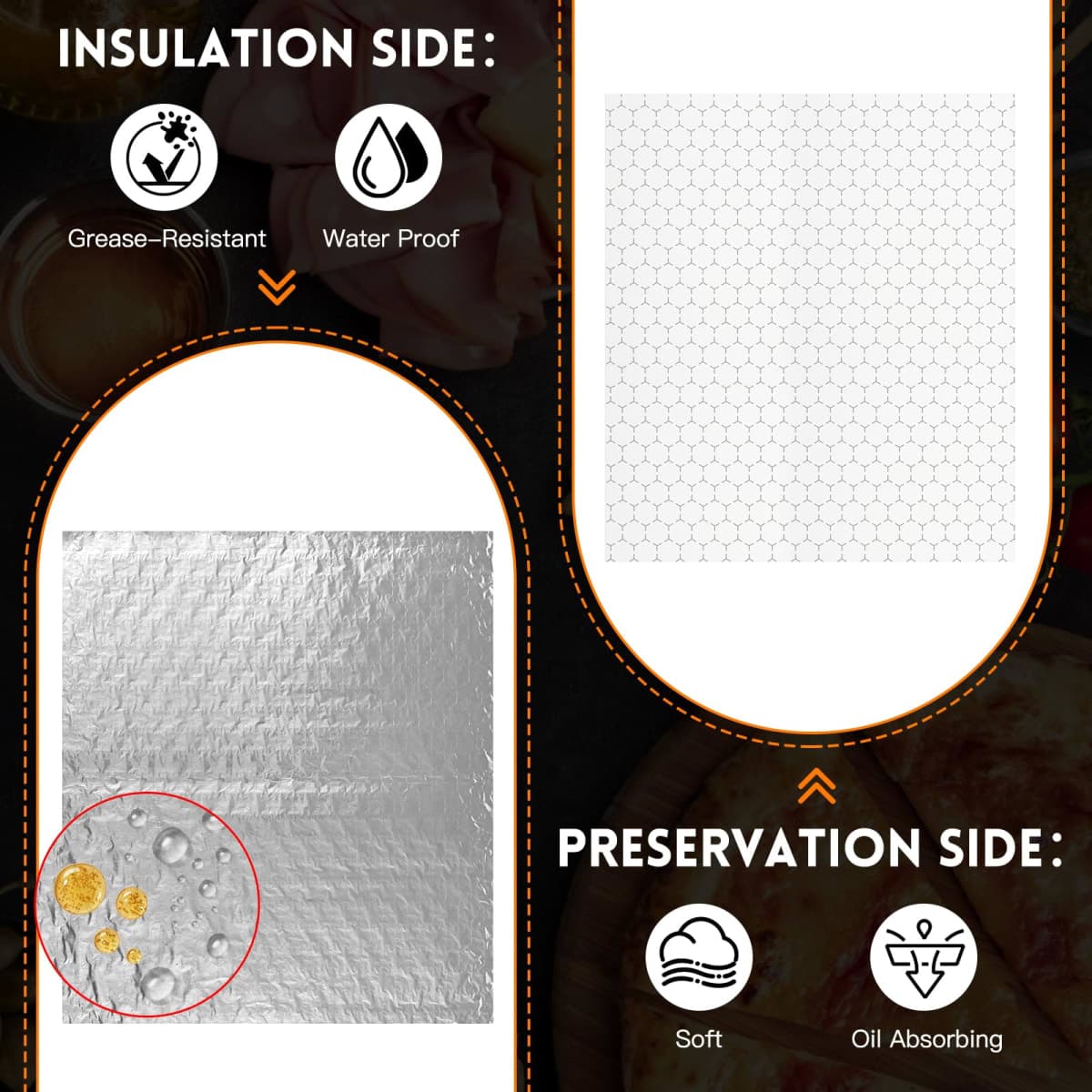 EcoDispose 14x16 in Precut Insulated Foil Wrap Grease Resistant 100PCS thumbnail 3