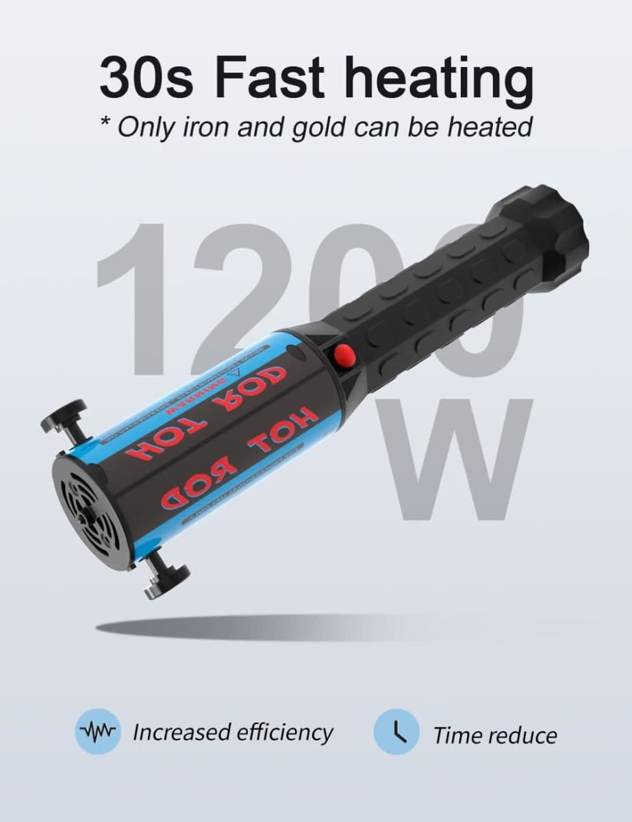 Pakowin Heater Induction Tool - 1200W 110V Handheld Heater Bolt Removal with 8 Coils and Portable Storage Box, handhotrod thumbnail 2