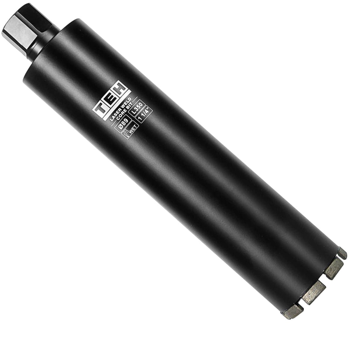 TEHify 3-1/2 Inch Wet Diamond Core Drill Bit, 1-1/4" Thread, 14" Drilling Depth, Fast-Cutting Hole Saw for Reinforced Concrete, Block & Hard Masonry