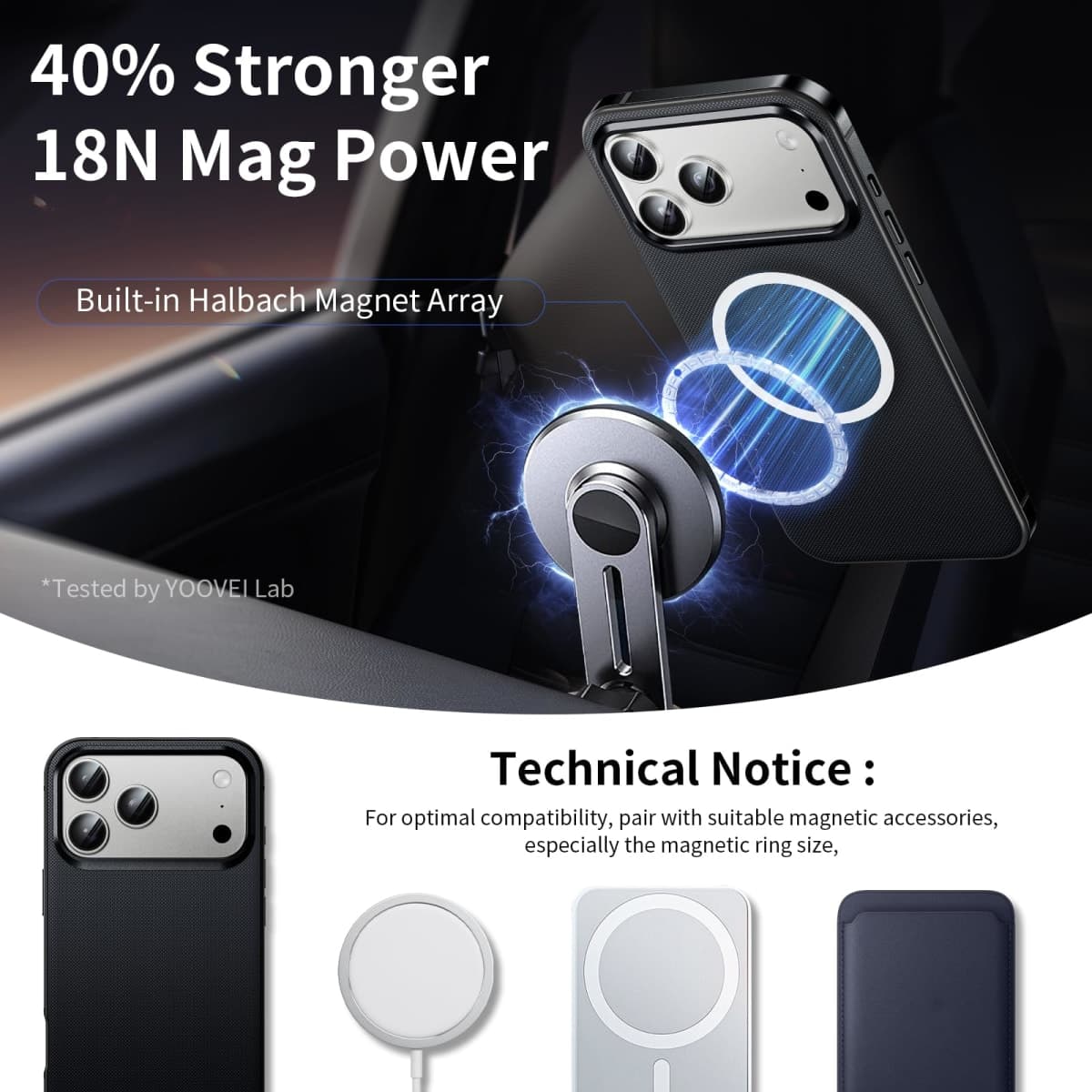 YOOVEI Metal Case for iPhone 17 Pro Max, [1:1 Metal Original Grip] Slim Aluminum Alloy Frame [Fit for MagSafe] Heavy-Duty Protection Shockproof Anti-Fingerprint Phone Case for 17 Pro Max Black thumbnail 3