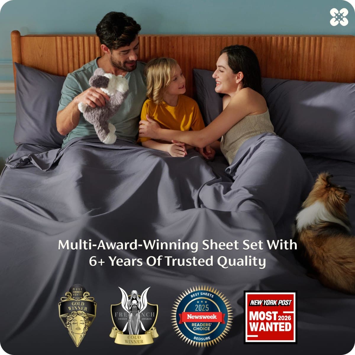 Bedsure California King Sheet Sets, Cooling Sheets, Rayon Derived from Bamboo, Deep Pocket Up to 16", PureWoven, Breathable & Soft, Hotel Luxury Silky Bedding for Hot Sleepers, White thumbnail 3
