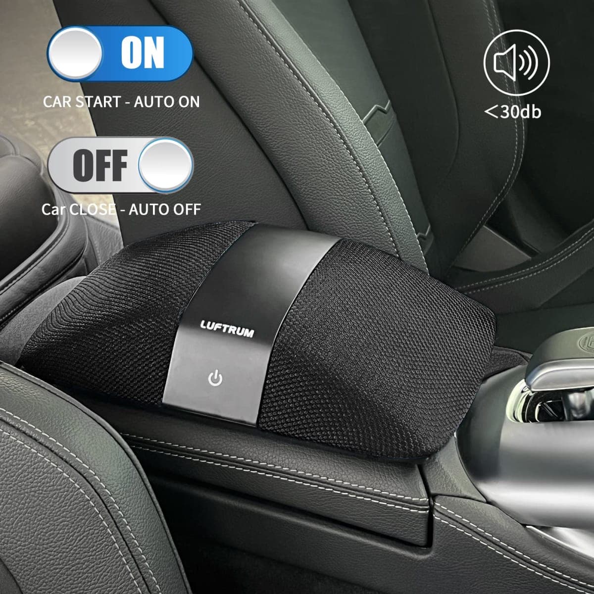 LUFTRUM H13 True Hepa Filter Car Air Purifier: Portable Car Air Purifier for Exhaust Gases, Voc, Smoke, Odors and Bacteria, 99.9% @ 0.1 Microns Removal - Air Purifier thumbnail 5