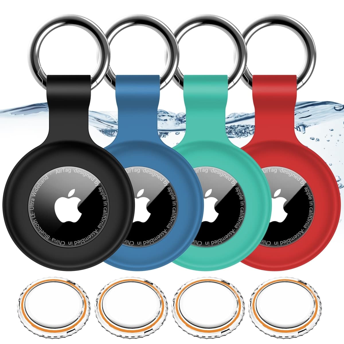 4 Pack Compatible with Holder Keychain IPX8 Waterproof — image 1