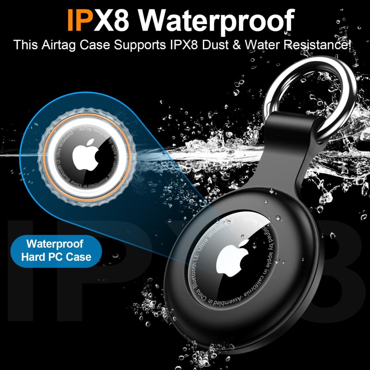 4 Pack Compatible with Holder Keychain IPX8 Waterproof thumbnail 2