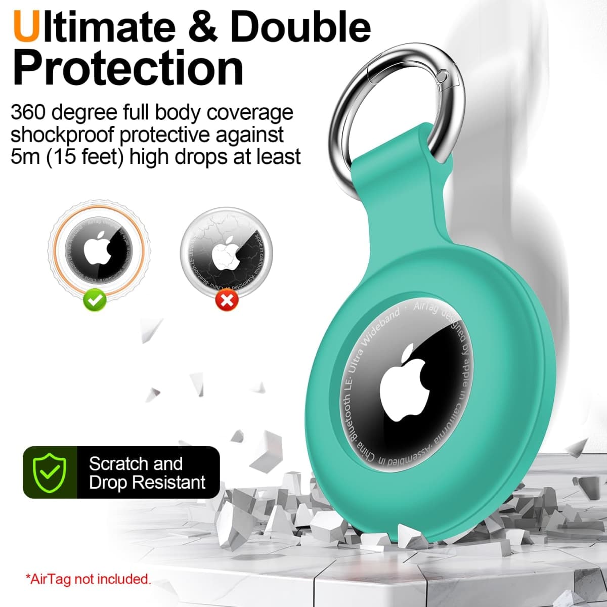 4 Pack Compatible with Holder Keychain IPX8 Waterproof thumbnail 4
