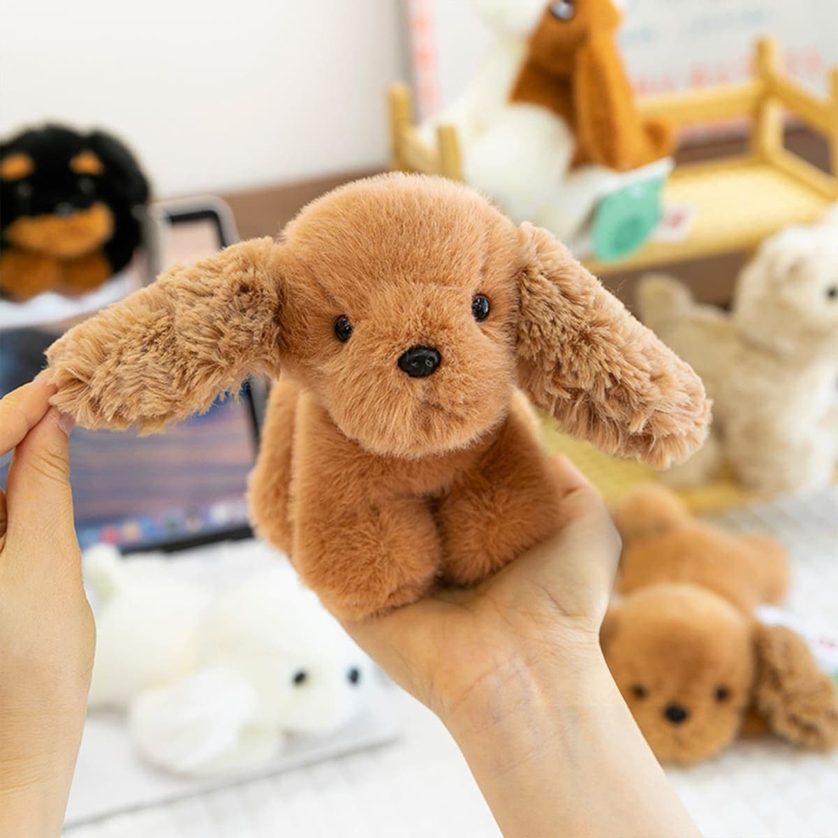 PEACH CAT Golden Retriever Dog Stuffed Animal Cute Puppy Plushies Small Plush Toys Gifts for Kids Brown thumbnail 3