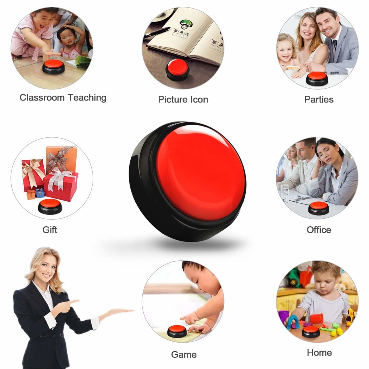 Record Talking Button (Black+Red) thumbnail 4