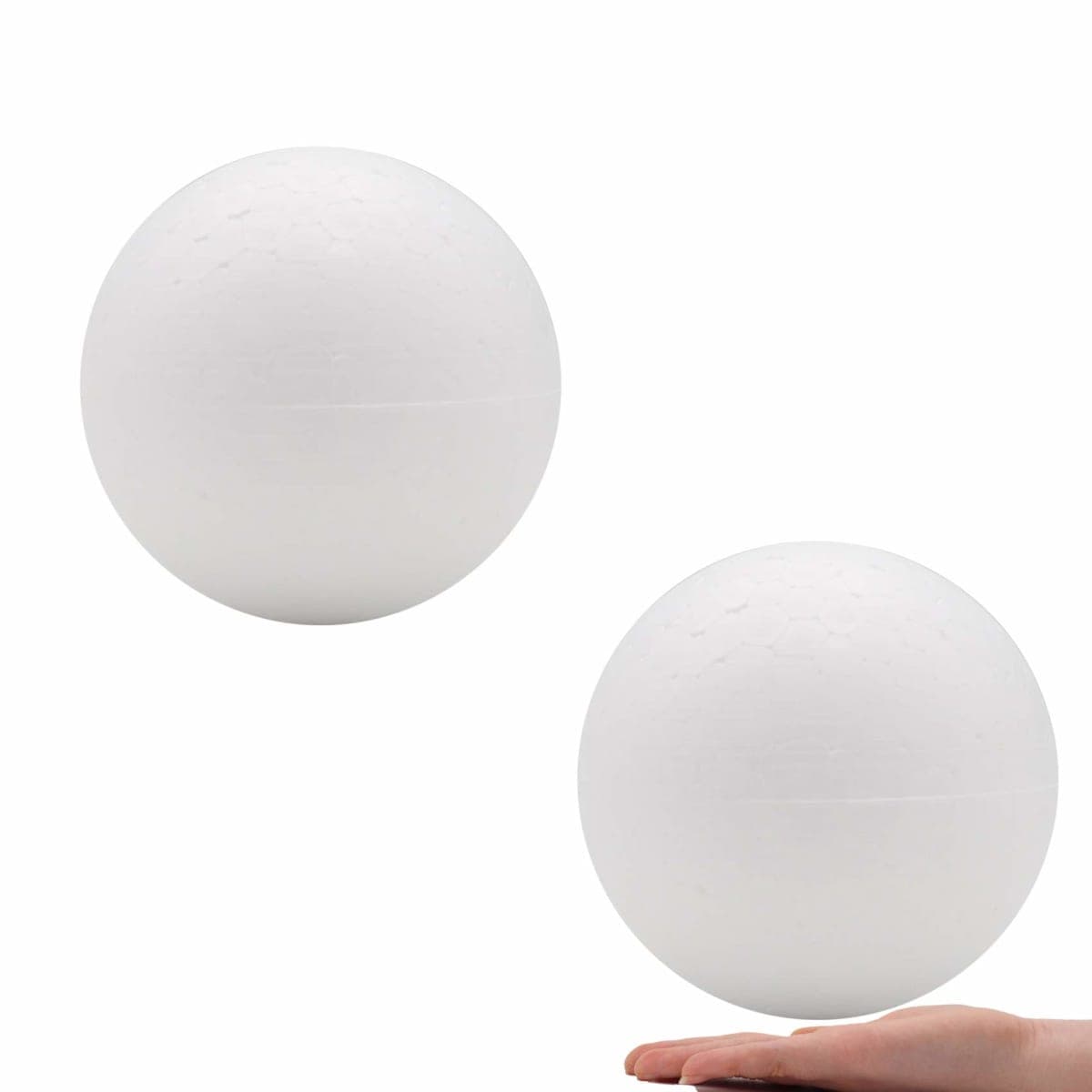 Crafare Craft Foam Balls 6 Inch 2 Pack White Polystyrene Ball for Holiday Crafts Making and School Projects Decoration — image 1
