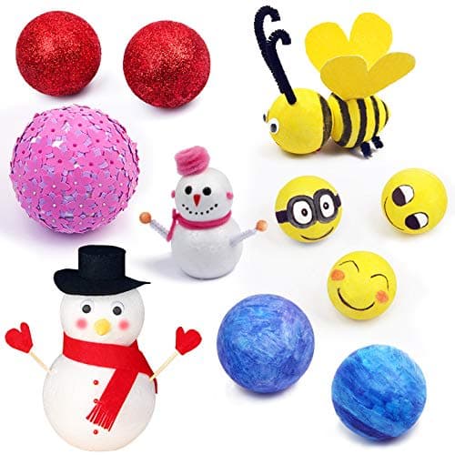 Crafare Craft Foam Balls 6 Inch 2 Pack White Polystyrene Ball for Holiday Crafts Making and School Projects Decoration thumbnail 2