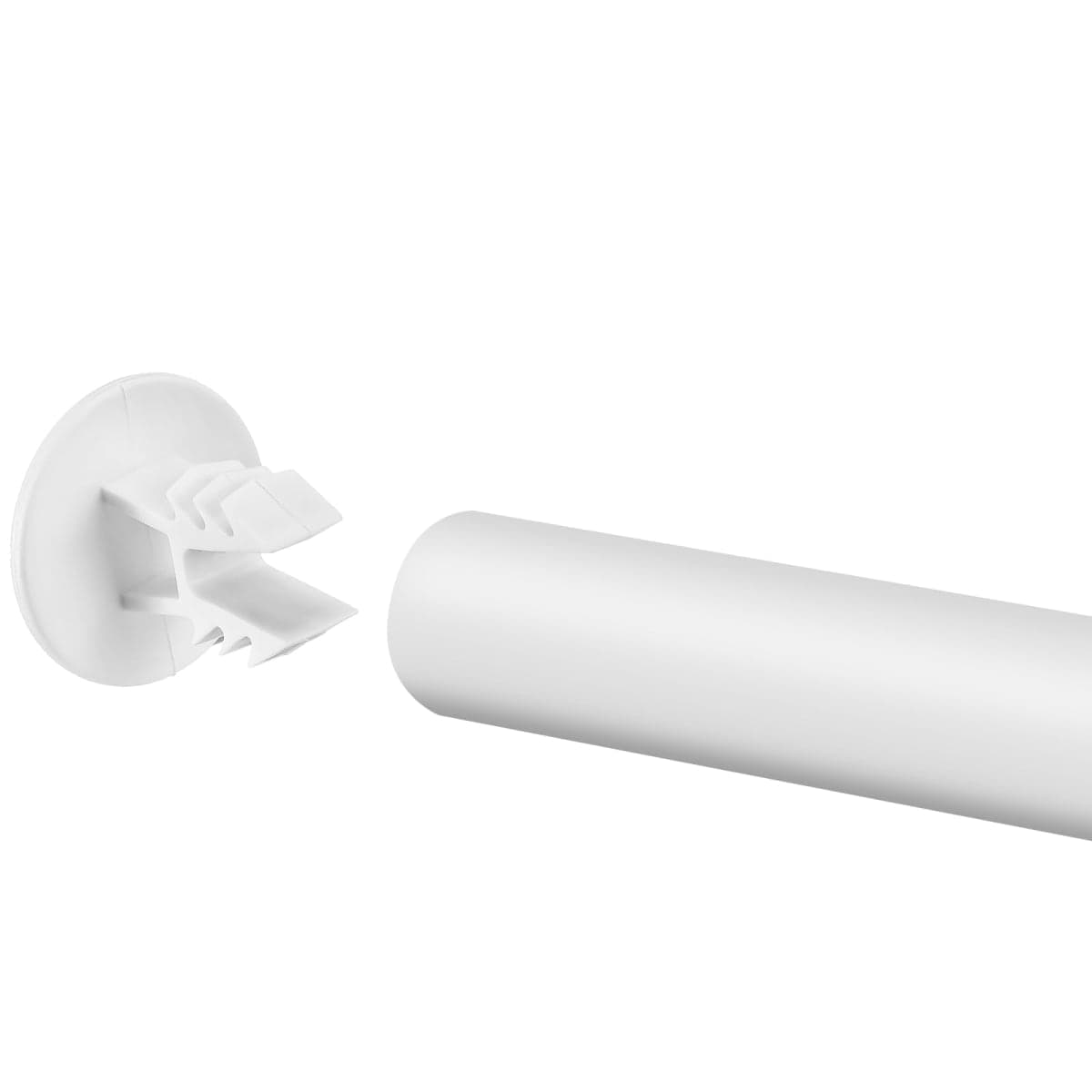 DoubleFill 10 Pieces Plastic Closet Rod End Caps Closet Rod Hang Bar Sealing Plug Brackets Endcaps Accessories(White) thumbnail 3