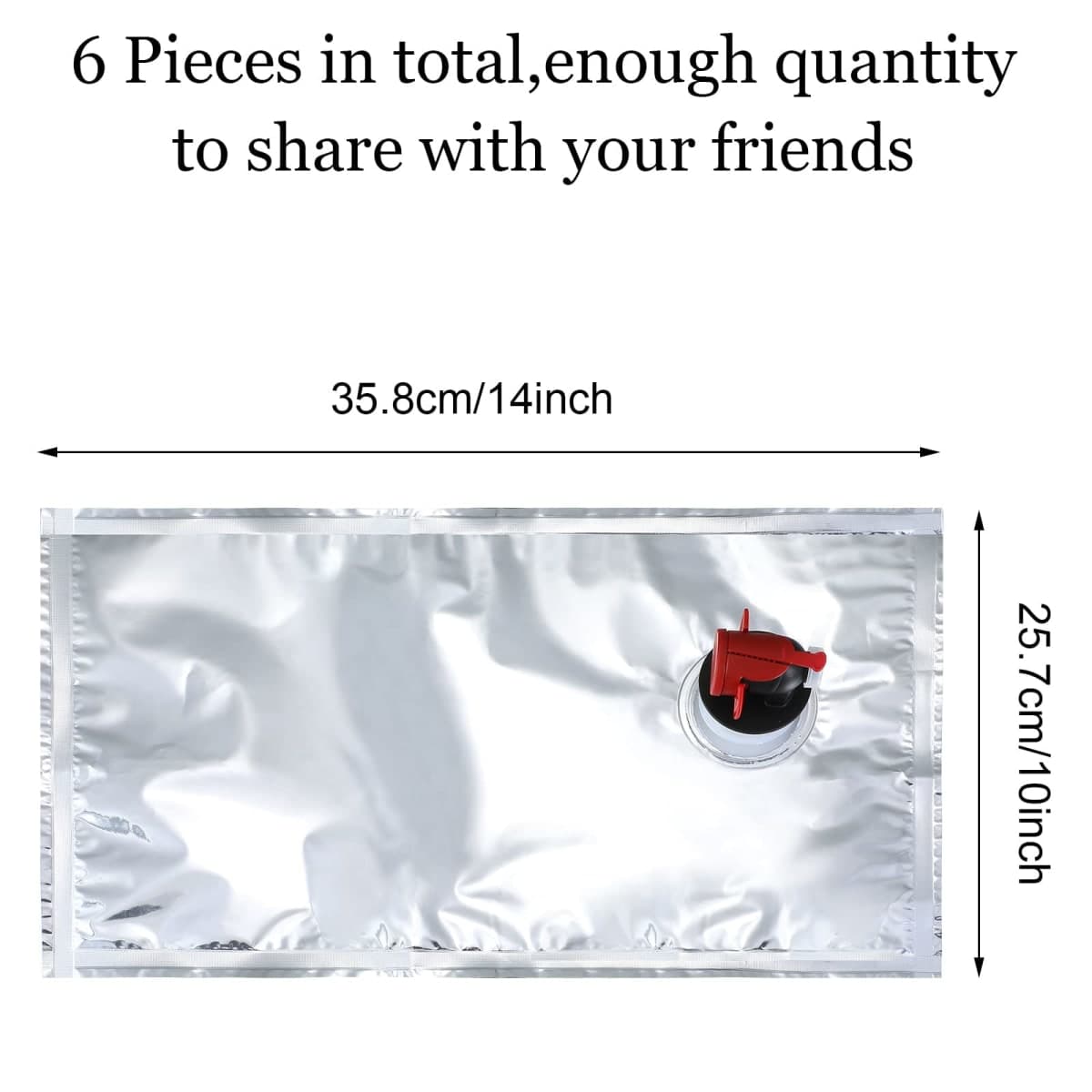 Zonon 6 Pieces Alcohol Pouches Wine Purse Refill Bags Refill Bladders Reusable Refillable Wine Replacement Liquor Drink Storage Pouch for Adults Alcohol for Cools, Purse, Holders, Carriers(1.5 L) thumbnail 2