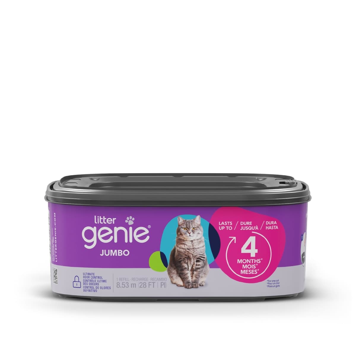 Litter Genie Jumbo Refill Bag - Multi-Layer Refill Bags w/Up to 4 Months of Supply - Compatible w/Standard, Plus, Style, & XL+ Litter Genie Pails — image 1
