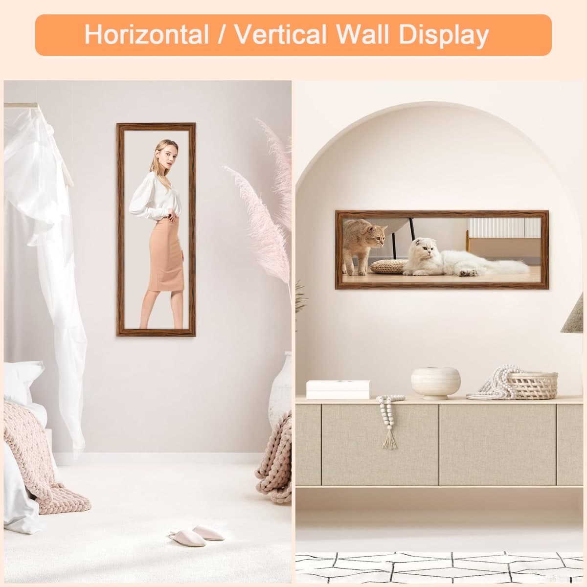 5x15 Wood Frame Brown, Rustic Natural Wooden 15x5in Poster Picture Frame, Distressed 5 x 15inch Woodgrain Gallery Photo Frame with HD Plexiglass, Horizontal Vertical Wall Mounting Display 1pcs thumbnail 2