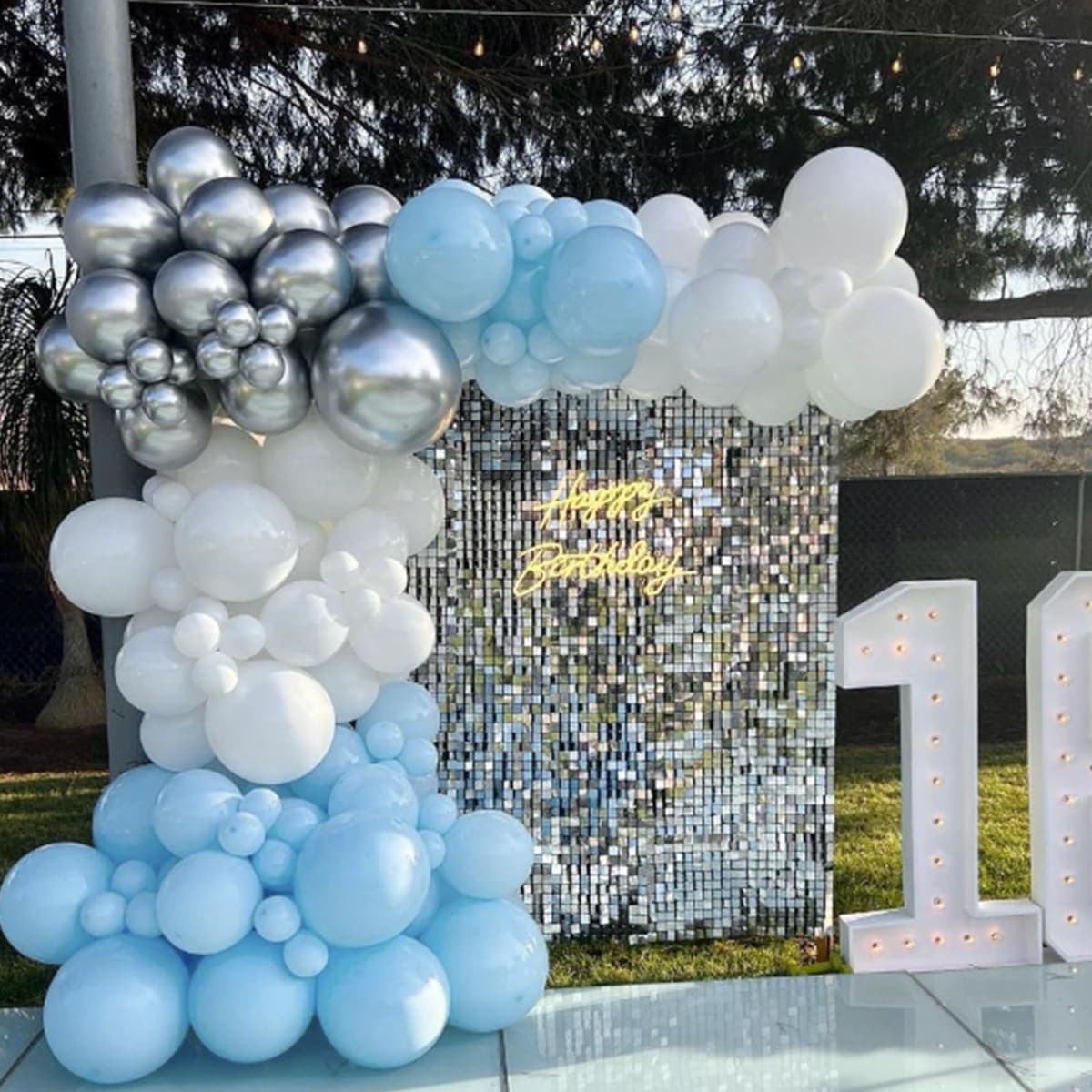Awenztech Light Blue Balloons 12 inch, Pastel Blue Latex Balloon 50pcs Party Balloons for Graduation Baby Shower Gender Reveal Wedding Birthday Party Decorations thumbnail 4
