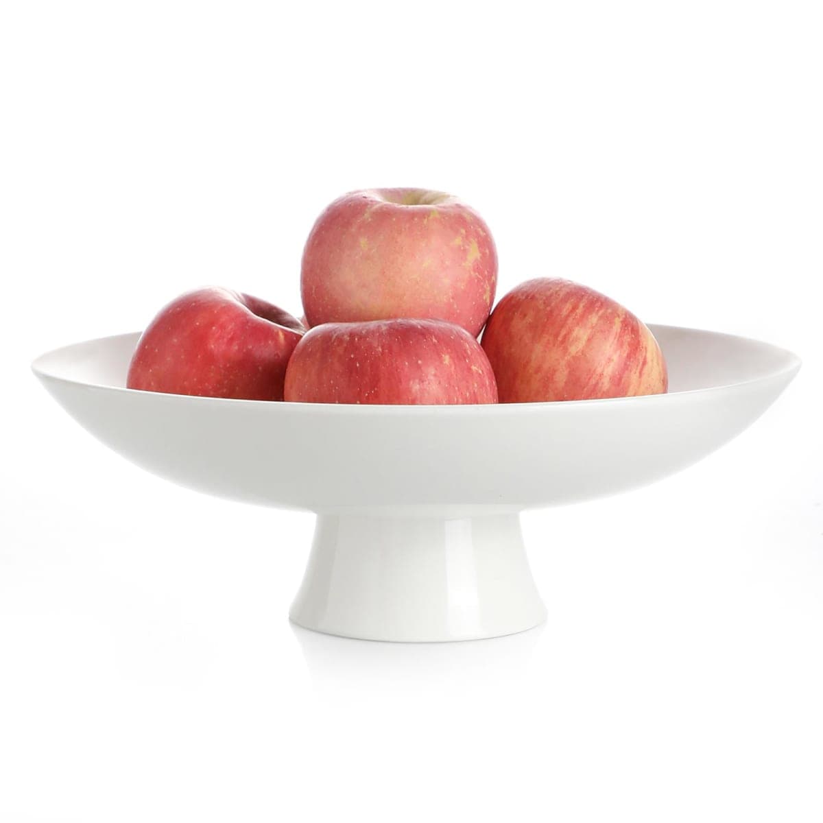 Kanwone Large Fruit Bowl for Kitchen Counter - Decorative Bowls for Home Décor - Ceramic Fruit Bowl, Pedestal Bowl - Modern Key Bowl for Entryway Table - 11.5 Inches, White — image 1