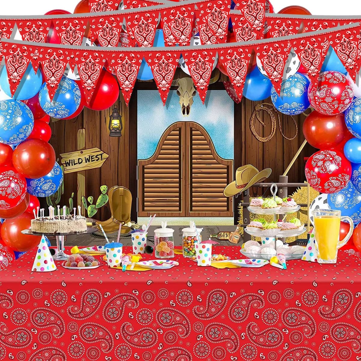 49ft Western Birthday Decorations, Western Pennant Flag Banner, Western Theme Triangle Flags Banner for Western Birthday Party Decorations… thumbnail 5