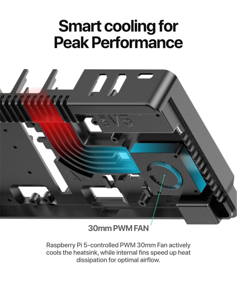 Argon ONE V5 Dual M.2 NVMe Case for Raspberry Pi 5 - Dual HDMI, DAC, Cooling thumbnail 3