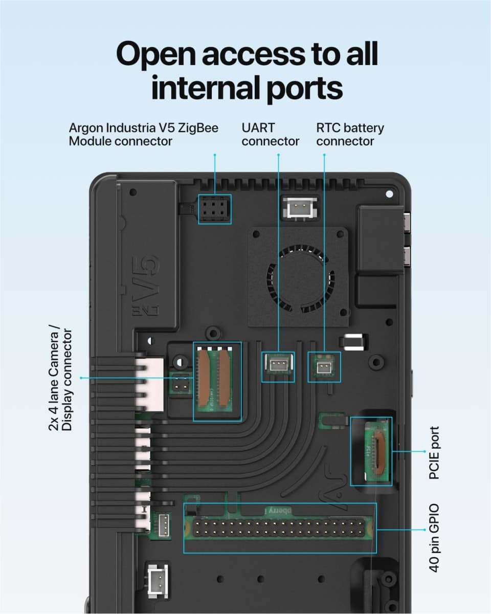 Argon ONE V5 Dual M.2 NVMe Case for Raspberry Pi 5 - Dual HDMI, DAC, Cooling thumbnail 5