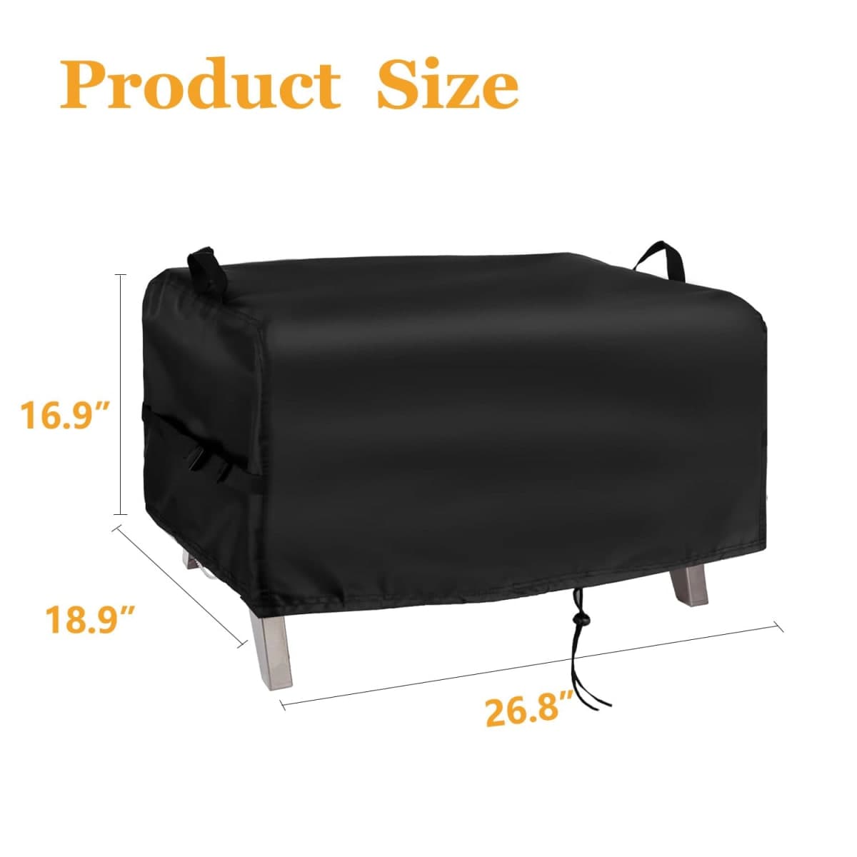 Letsteel Grill Cover Fits for Cuisinart Chef's Style Propane Gas ‎CGG-306, 25 inch Portable Gas Grill Cover, 420D Waterproof Table Top Grills Cover - 26" L x 18" W x 16" H thumbnail 2