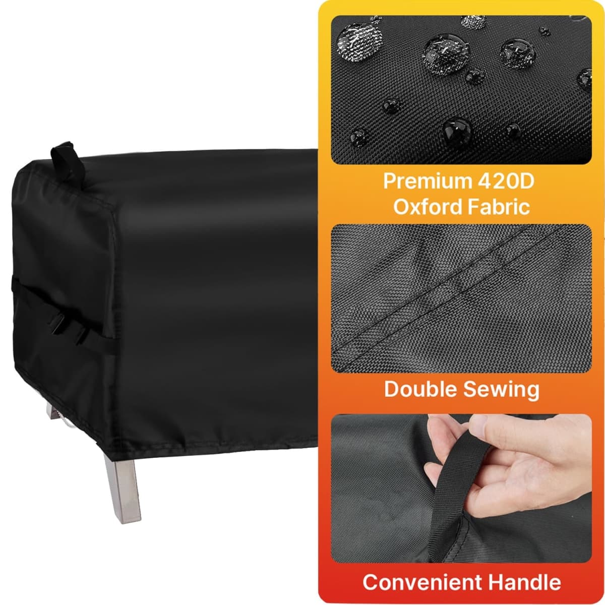 Letsteel Grill Cover Fits for Cuisinart Chef's Style Propane Gas ‎CGG-306, 25 inch Portable Gas Grill Cover, 420D Waterproof Table Top Grills Cover - 26" L x 18" W x 16" H thumbnail 3