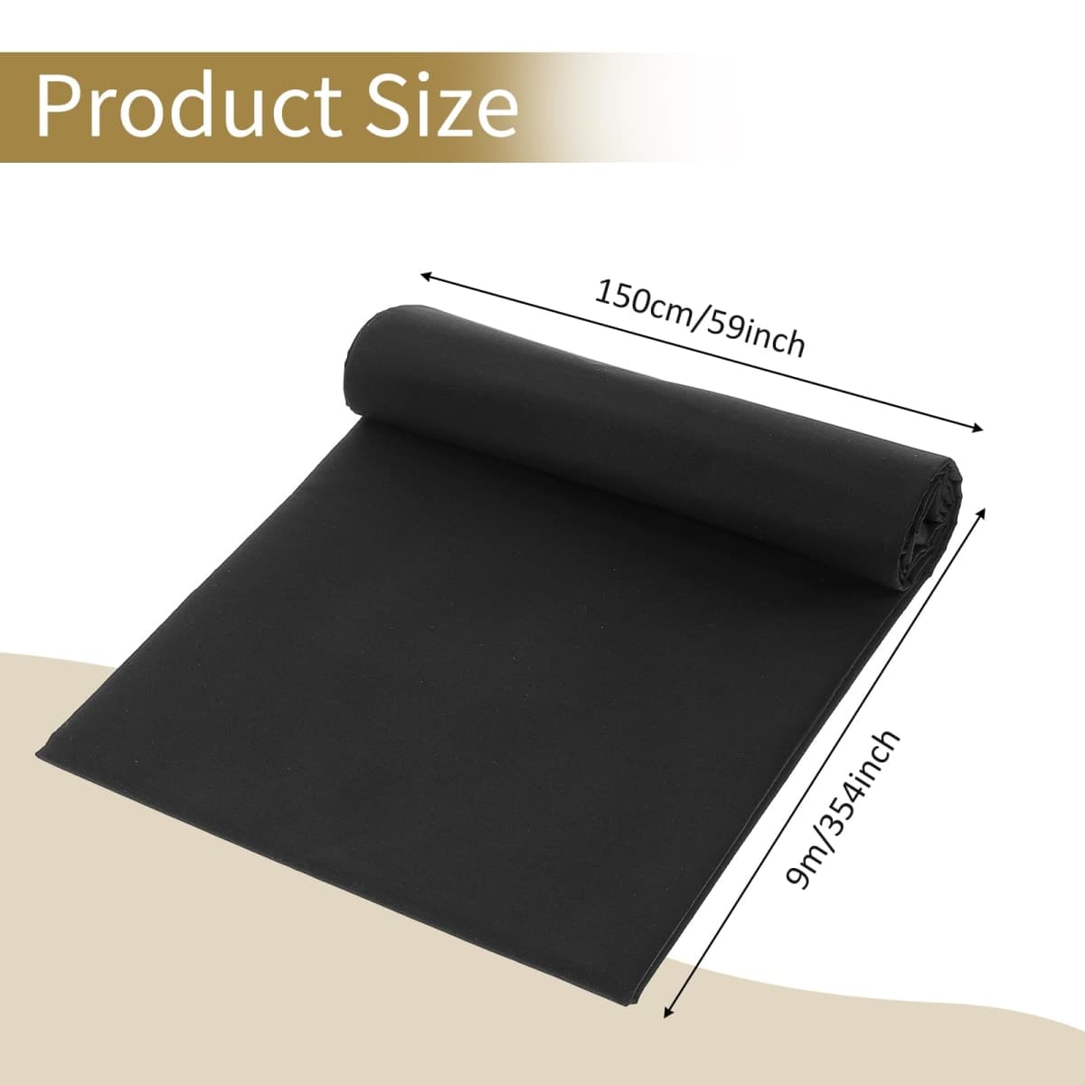 10 Yards Black Cotton Fabric by The Yard Fabrics,59 Inches Wide Medium Weight 100% Natural Cotton Fabrics,Bleached Muslin Fabric for Sewing Clothing Crafts Material thumbnail 2