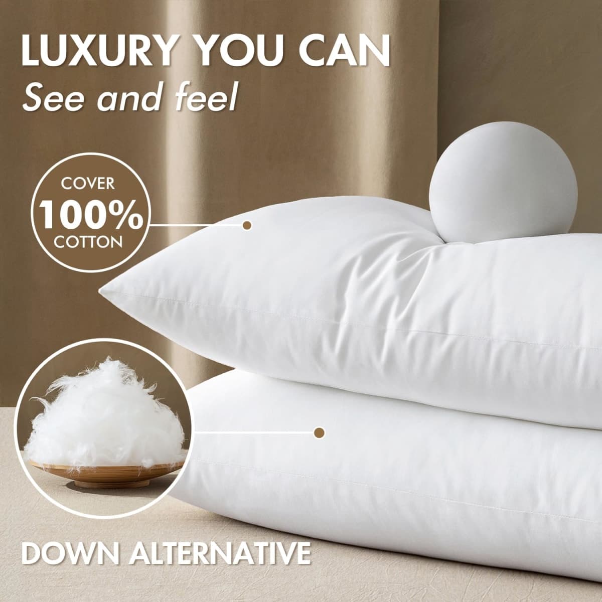 MIULEE 14x36 Down Alternative Pillow Insert Decorative Throw Pillow 14 x 36 Inch Body Bed Sleeping Ultra Soft Fluffy Form for Sofa Couch Bed thumbnail 3
