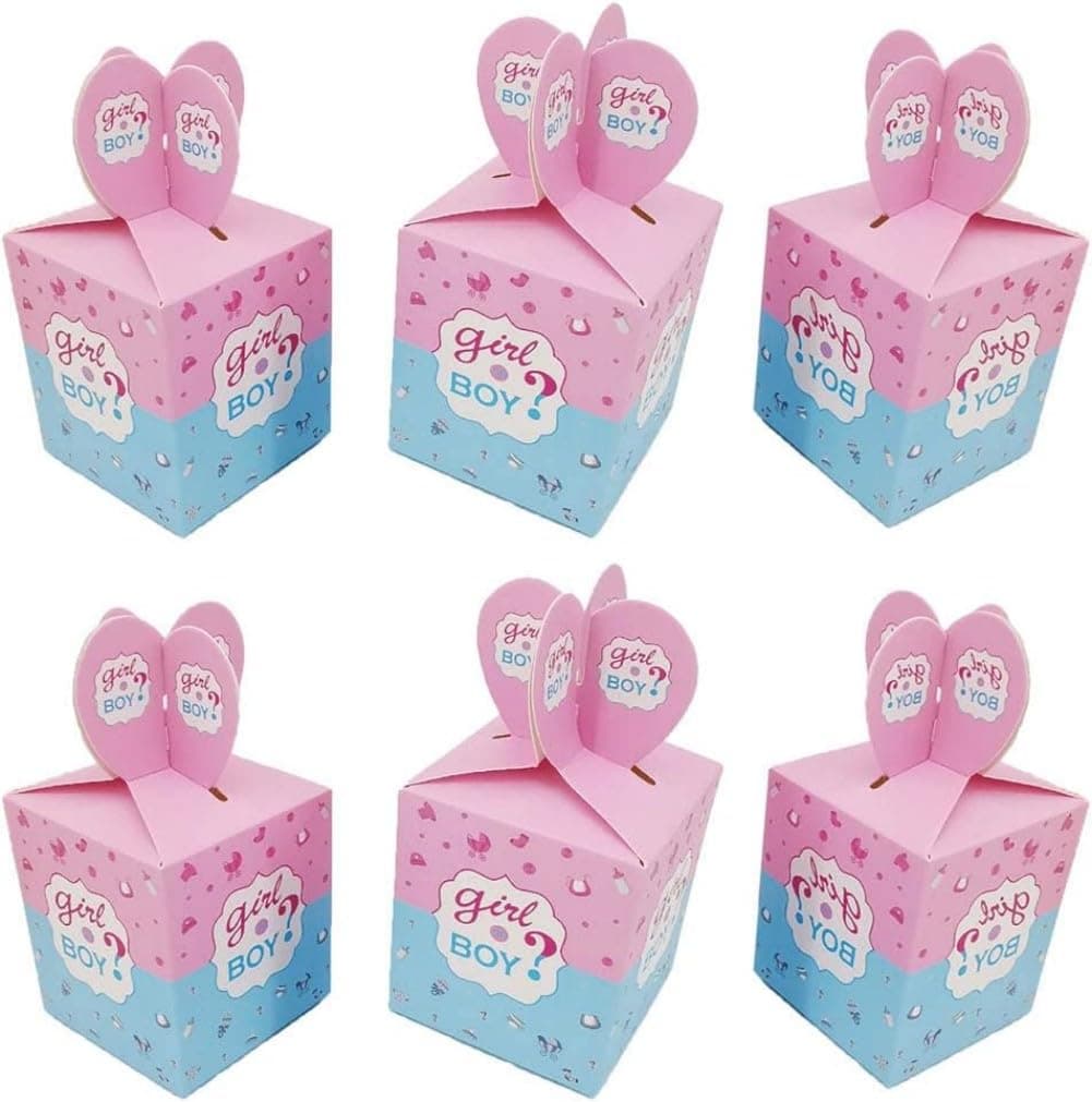 KUPOO 50PCS Gender Reveal Candy Boxes – Pink & Blue Treat Favor Boxes for Baby Showers, Gender Reveal Parties, Kids' Birthdays, Wedding Favors — image 1