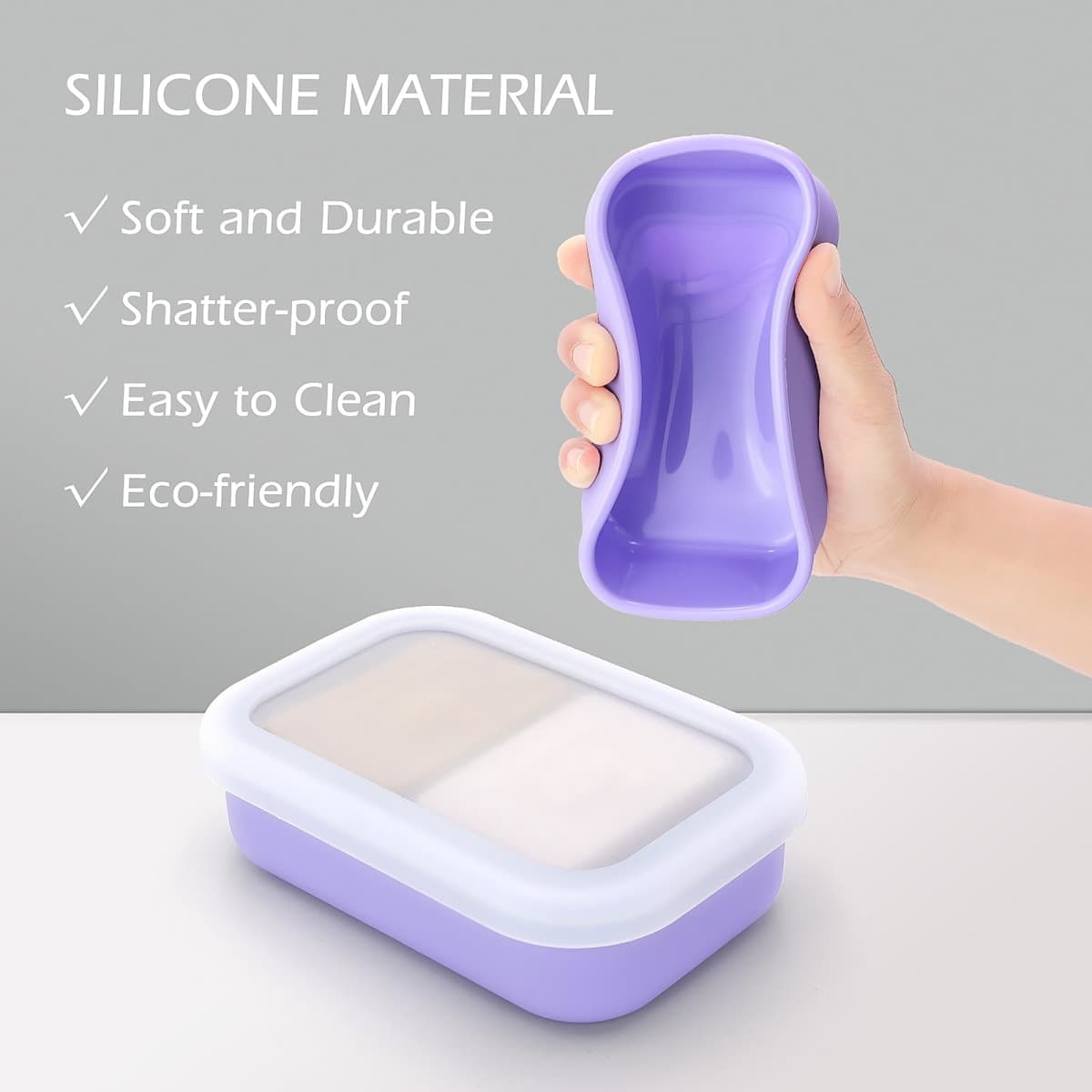 AIDIMMING Large Clear Lid Travel Soap Case, Leak-Proof Shampoo Bar Holder for Shampoo and Conditioner Bar Set, Visible Container with Drain Pad for Oversized Handmade Bars, Travel Gym, Purple thumbnail 5