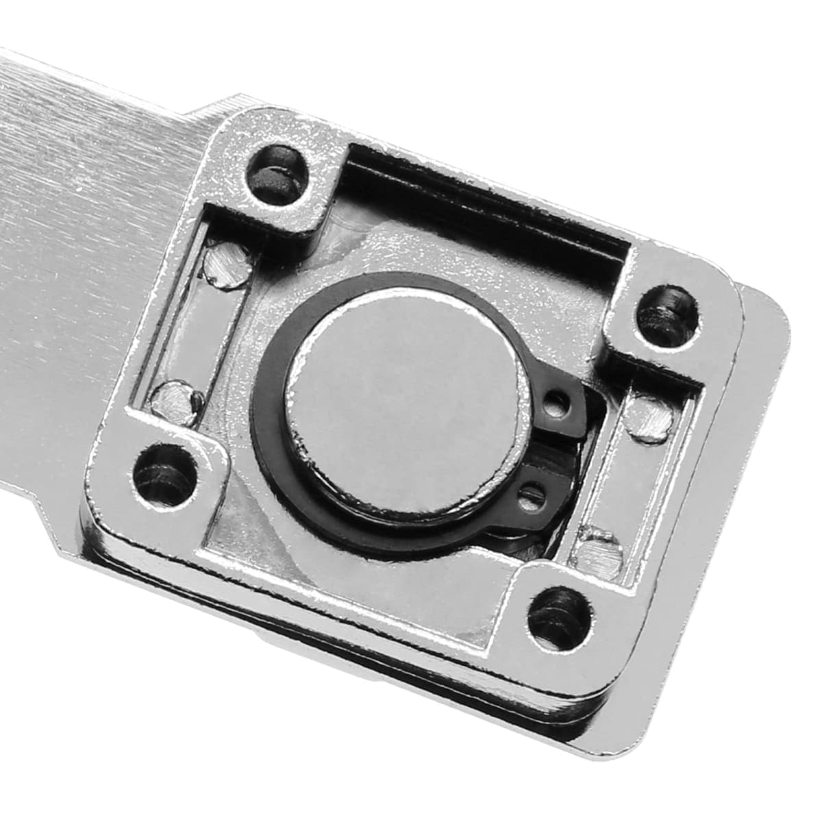 Jiozermi 2 Packs 4 Inch Hasp Locks with Keys, Stainless Steel Hasp Latches, Twist Knob Keyed Locking Hasp for Cabinet Small Door, Chrome Plated thumbnail 3