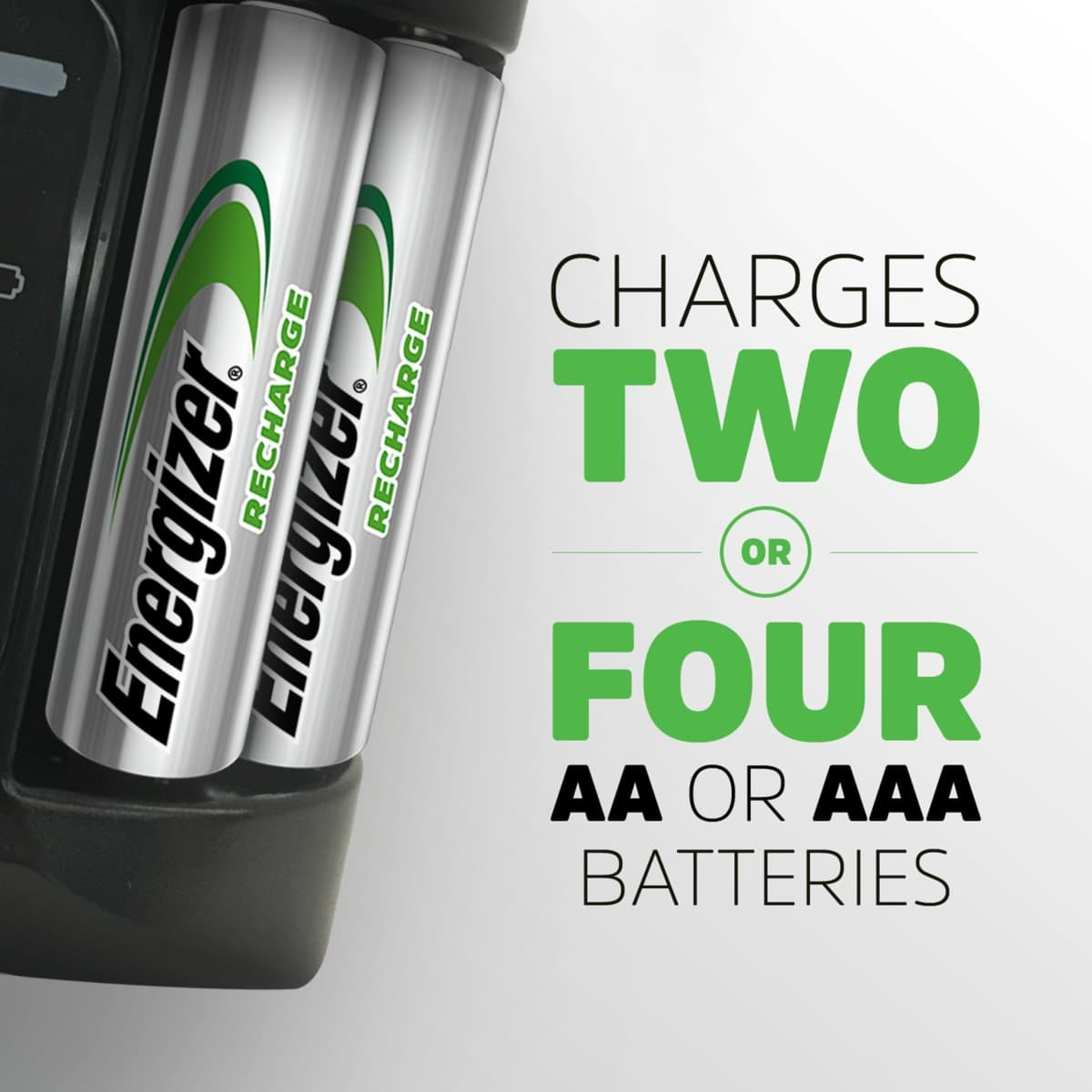 Energizer AA and AAA Battery Charger with 4 AA NiMH Rechargeable Batteries, Recharge Pro Battery Charger for Double A Batteries and Triple A Batteries thumbnail 3