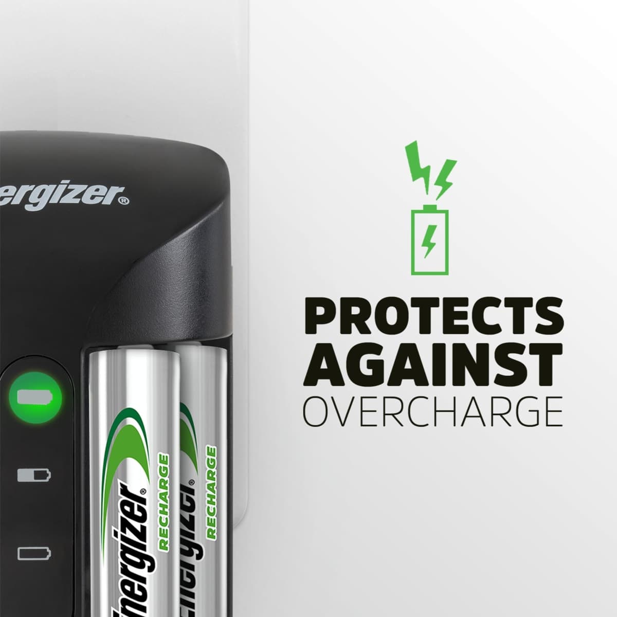 Energizer AA and AAA Battery Charger with 4 AA NiMH Rechargeable Batteries, Recharge Pro Battery Charger for Double A Batteries and Triple A Batteries thumbnail 4