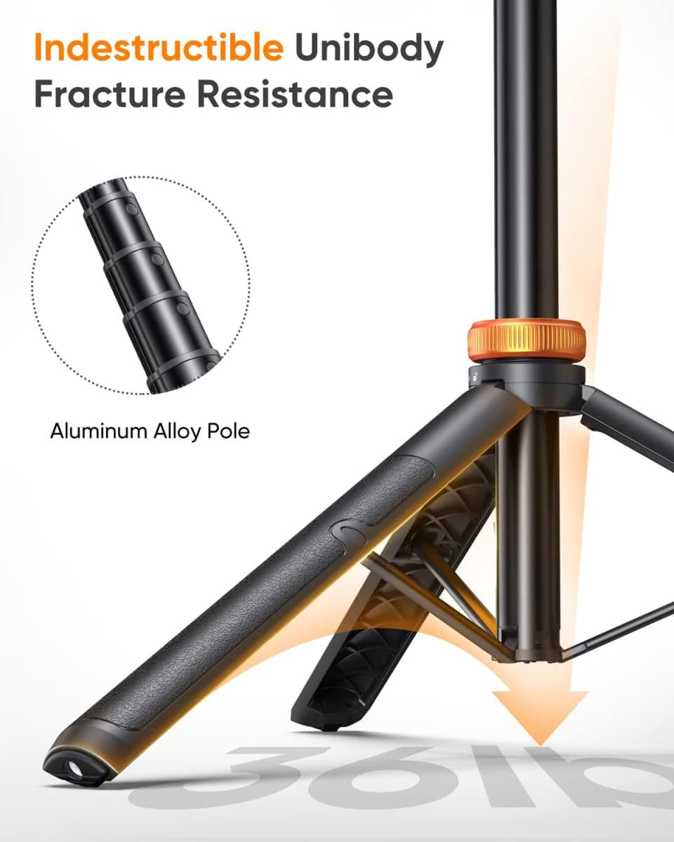EUCOS 62" Tripod for iPhone, Sturdy Selfie Stick Tripod with Remote&Lightweight Phone Tripod, Solidest Portable Cell Phone Tripod for iPhone Pro Max/Android thumbnail 2
