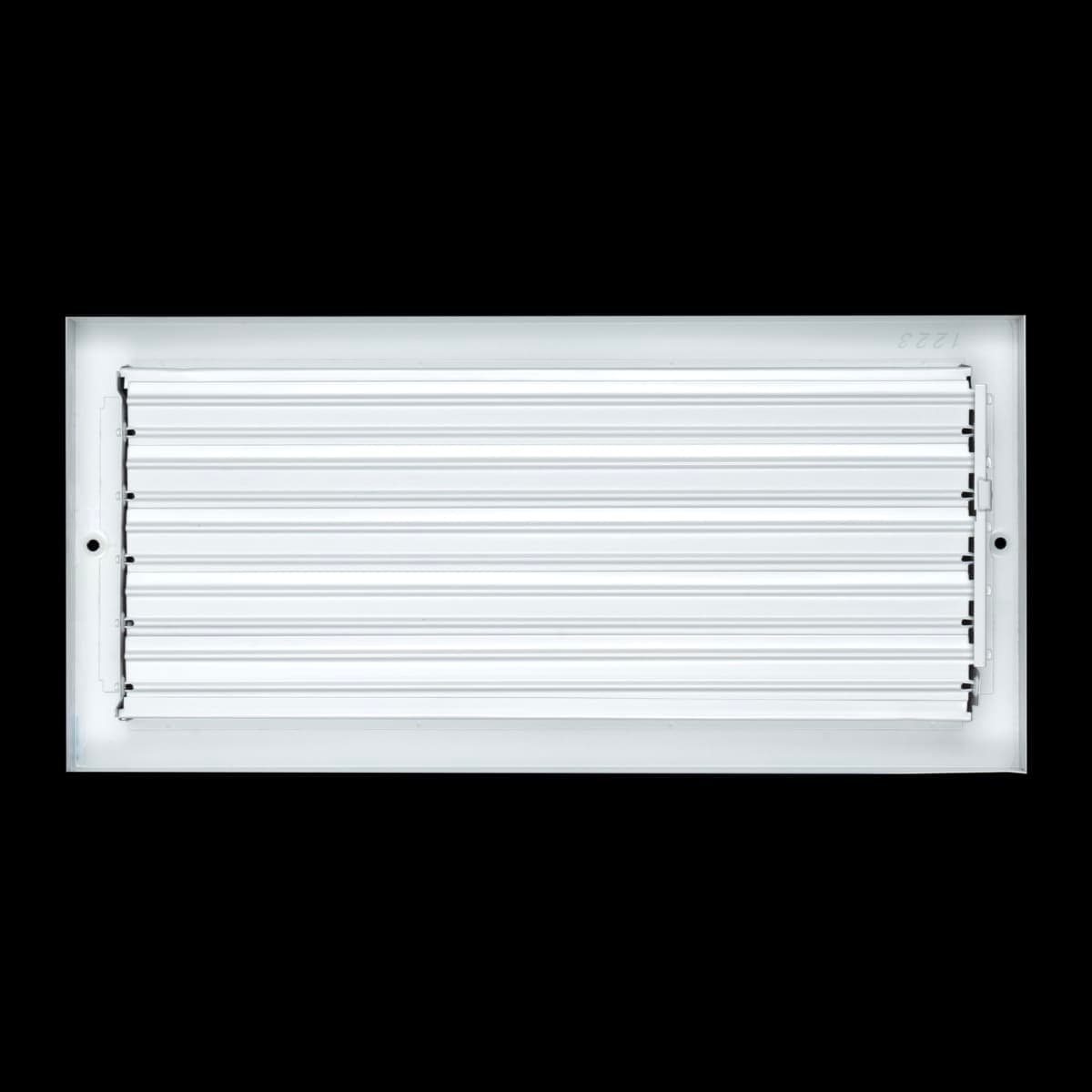 Fits 14x6 Duct Opening | Steel Baseboard Air Supply Grille with Multi-Shutter Damper by Handua | Air Register Vent Cover Grill | White | Outer Dimensions: 15-1/4" x 7-1/4" thumbnail 4