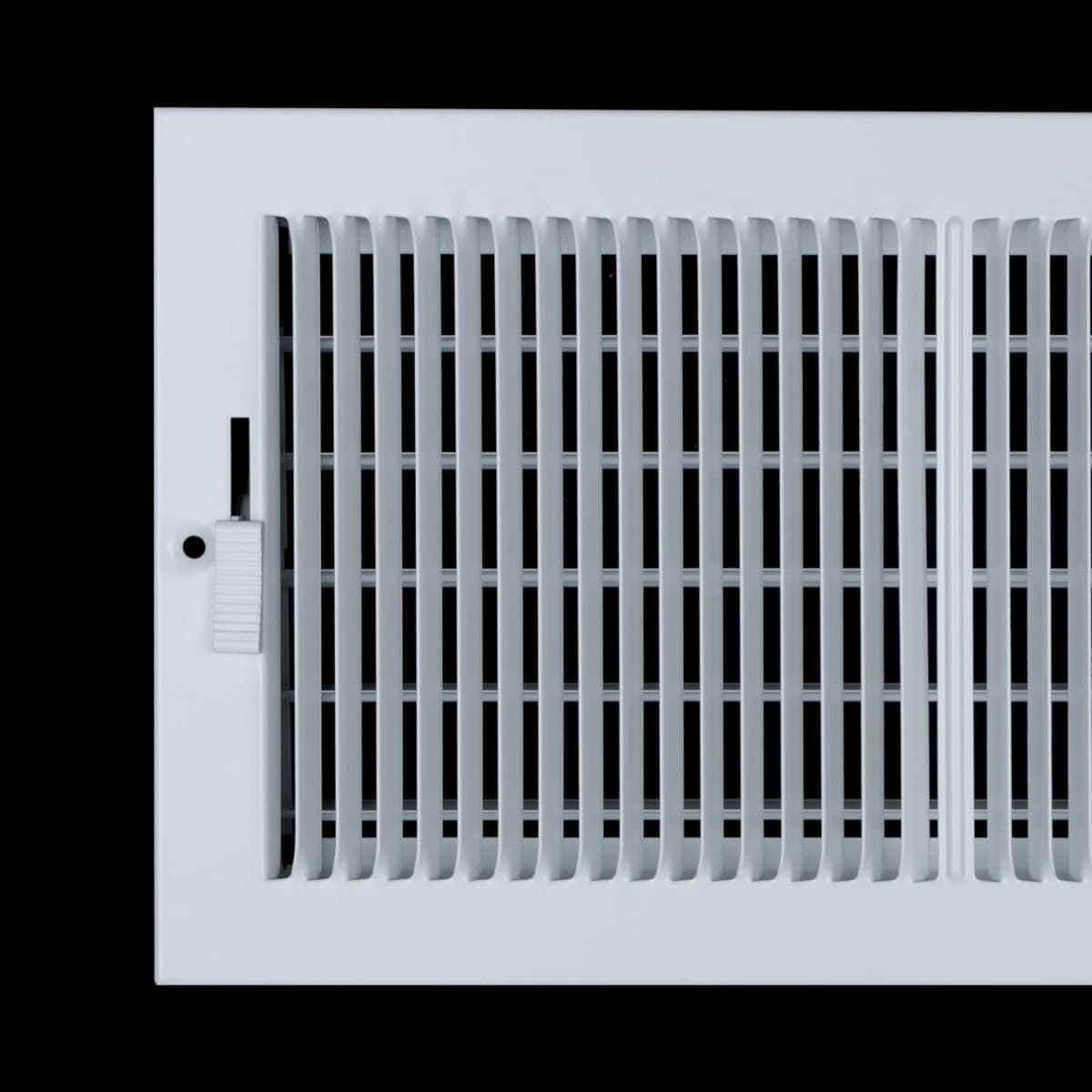 Fits 14x6 Duct Opening | Steel Baseboard Air Supply Grille with Multi-Shutter Damper by Handua | Air Register Vent Cover Grill | White | Outer Dimensions: 15-1/4" x 7-1/4" thumbnail 5