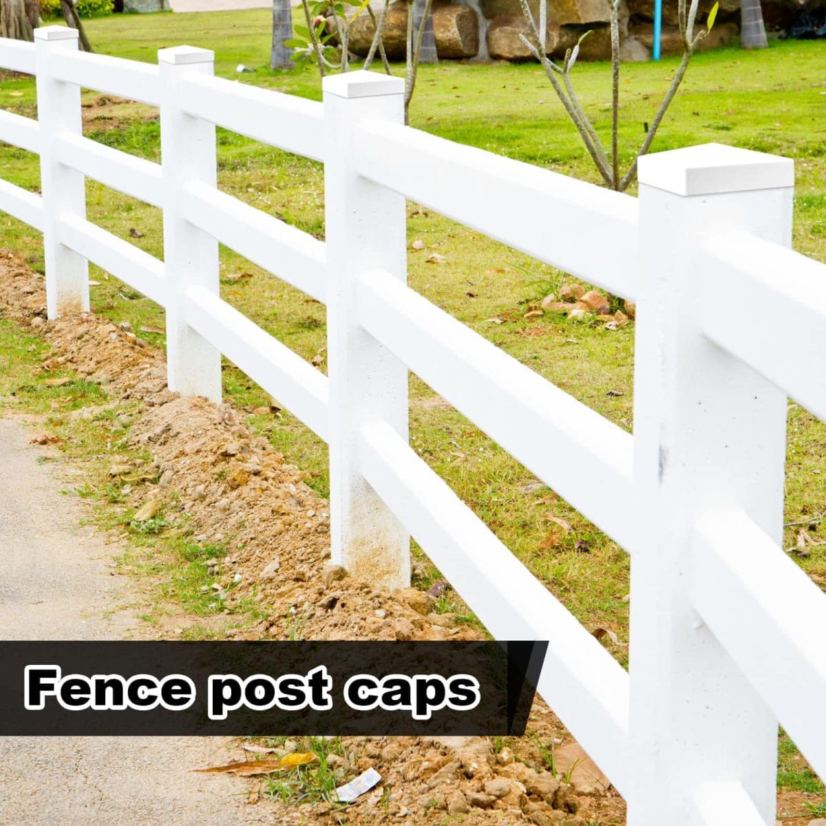 Taiyin 12 Pcs Pyramid White PVC Vinyl Post Top Caps, Fence and Deck Post Caps for Vinyl Fence Posts (4 x 4 Inch) thumbnail 4